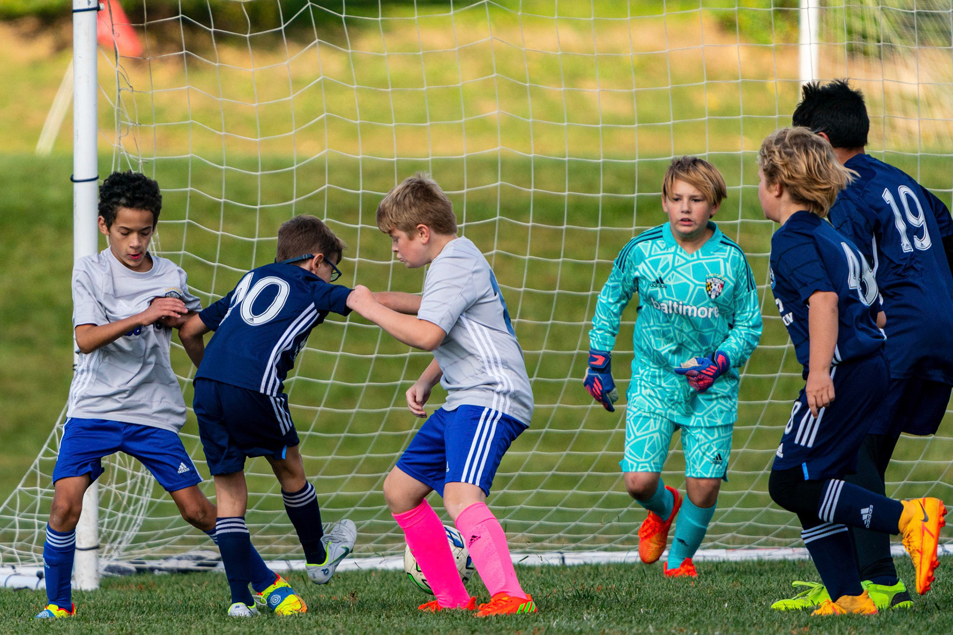 Jonah sends a shot on goal in Mt. Washington Boy 12 travel team’s 2-1 win over the Baltimore Bays on October 8, 2022.
