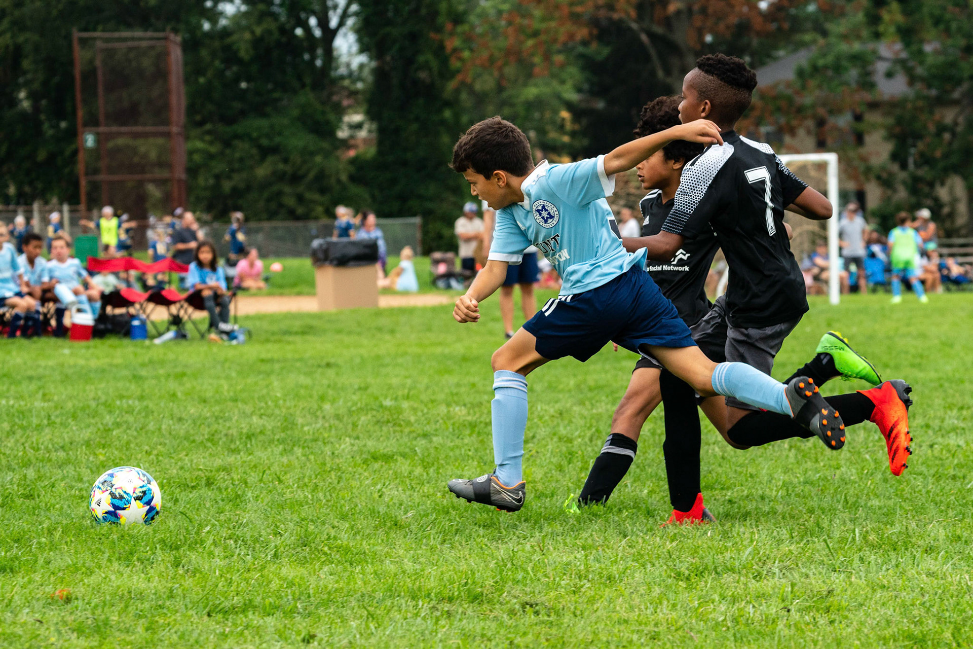 The Mt. Washington U10 Travel soccer team plays in the Labor Day Tournament.