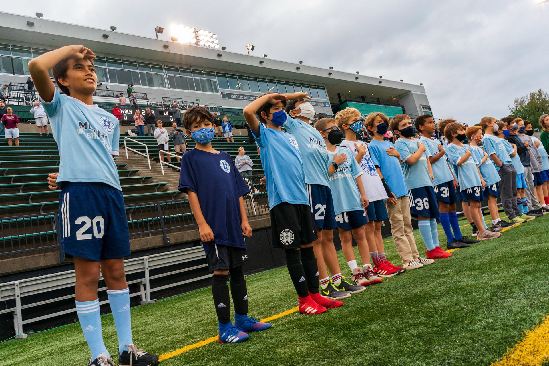 Members of the Mt. Washington Soccer Club (rec and travel) visited the Loyola Greyhounds for a game against Lafayette on Saturday, October 9, 2021.