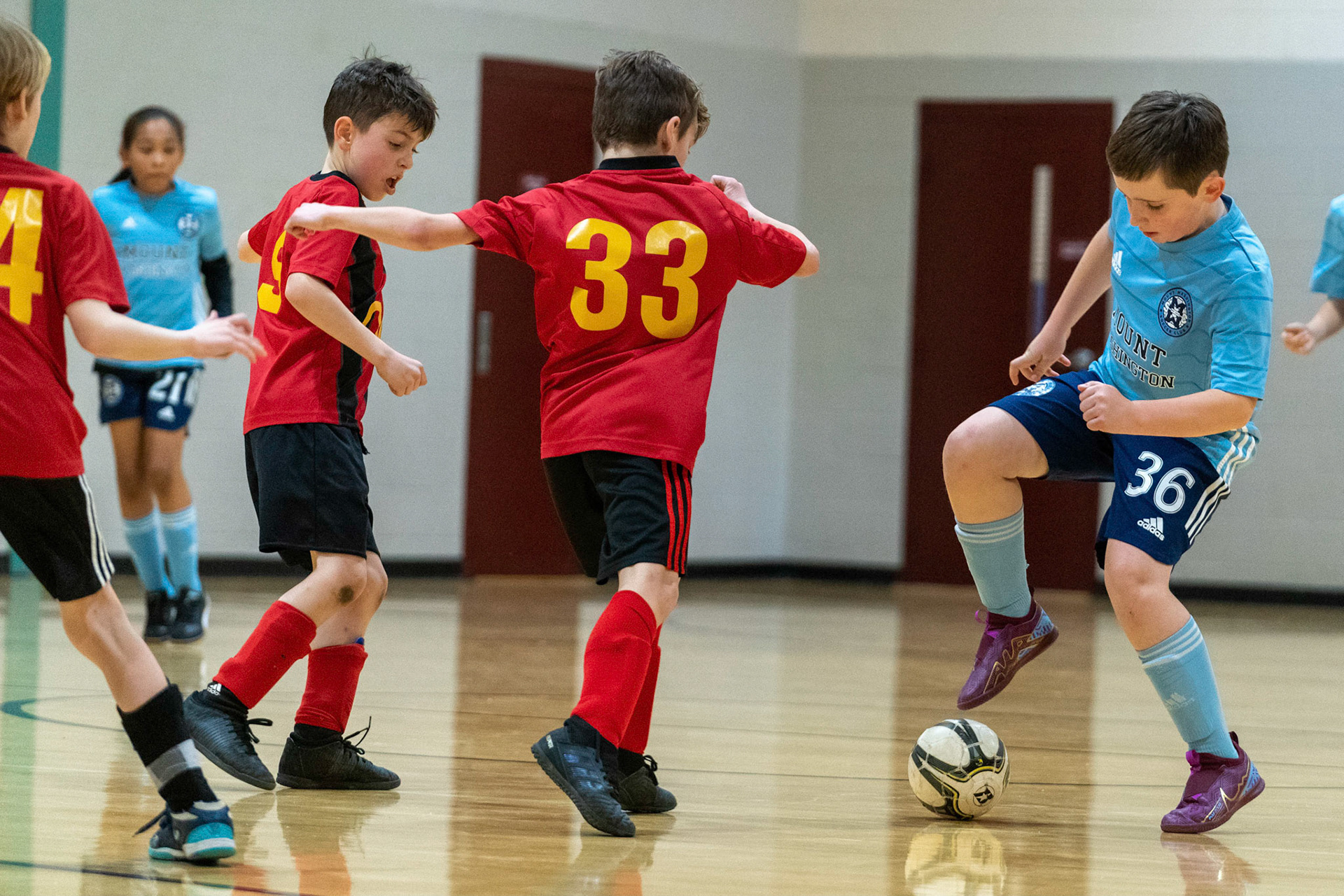 Graham controls the ball in the second half of the Mt. Washington Soccer 22/23 11-3 victory over  Charles Village.