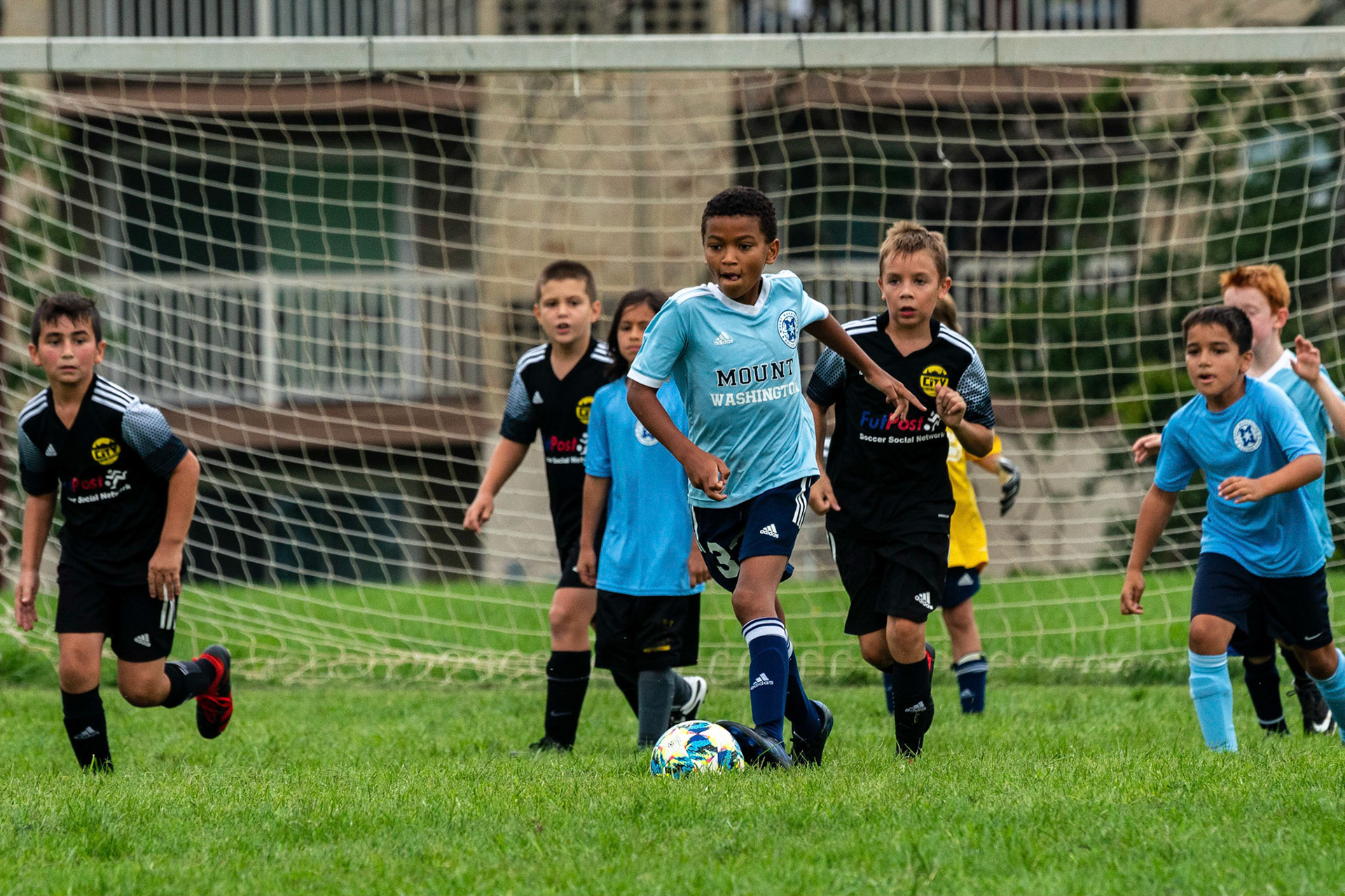 The Mt. Washington U10 Travel soccer team plays in the Labor Day Tournament.