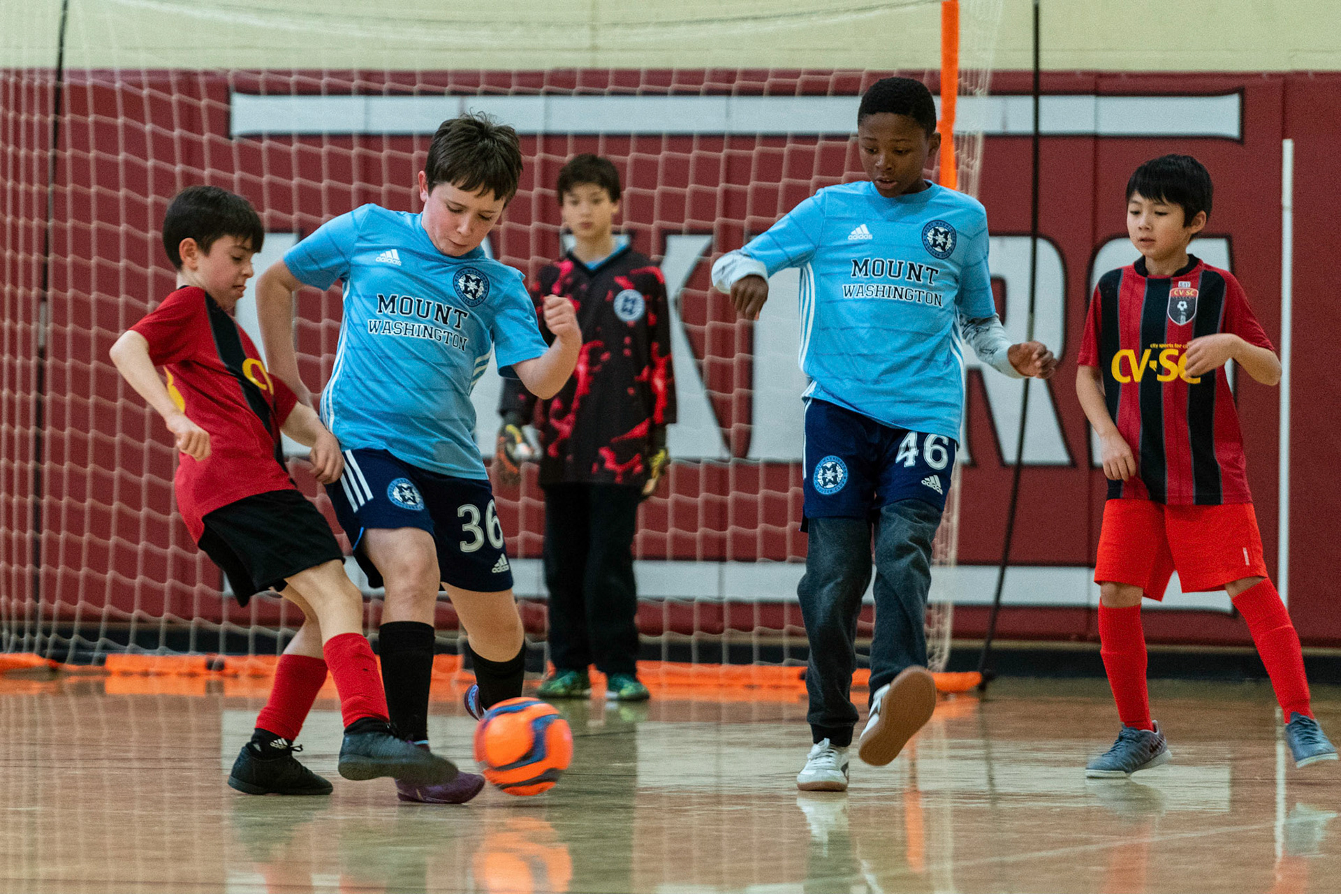 Graham keeps the ball clear from our end as Mt Washington defeats Charles Village Black 11-3 on Saturday, February 18, 2023.