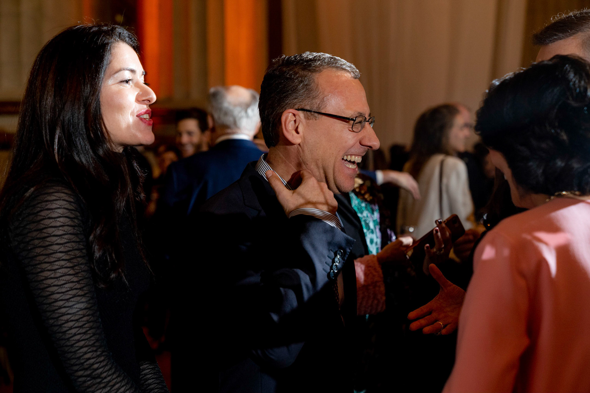 America Abroad Media (AAM) presents their annual gala awards dinner at the Andrew Mellon Auditorium in Washington D.C. on Tuesday, November 5, 2019. Honorees included Egyptian actress Yousra, Iranian activist and journalist Masih Alinejad, and film director Peter Berg.