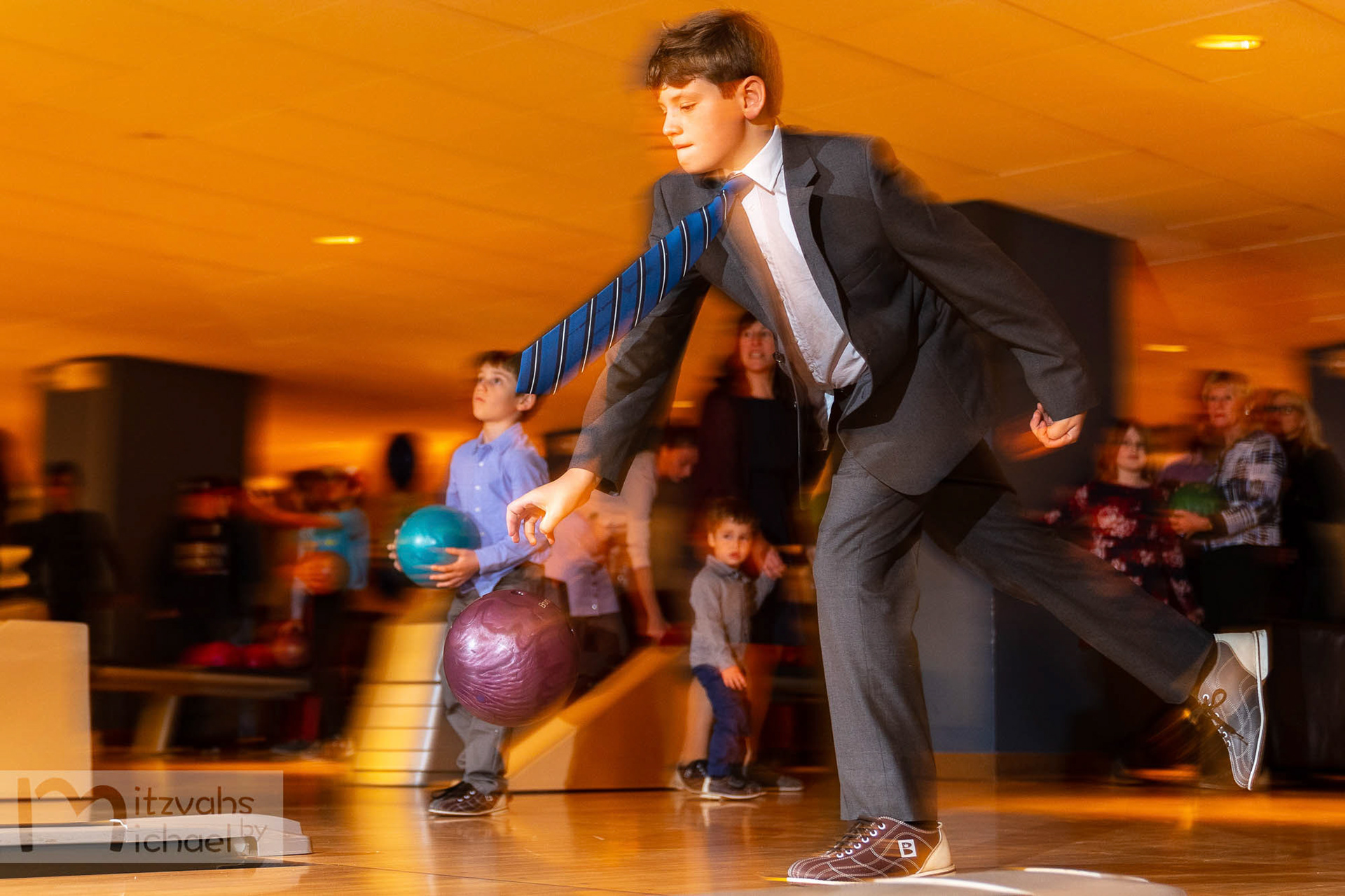 Ben’s Temple Micah Bar Mitzvah kid’s party at Pinstripes in Georgetown and family dinner at Sfoglina in Van Ness.