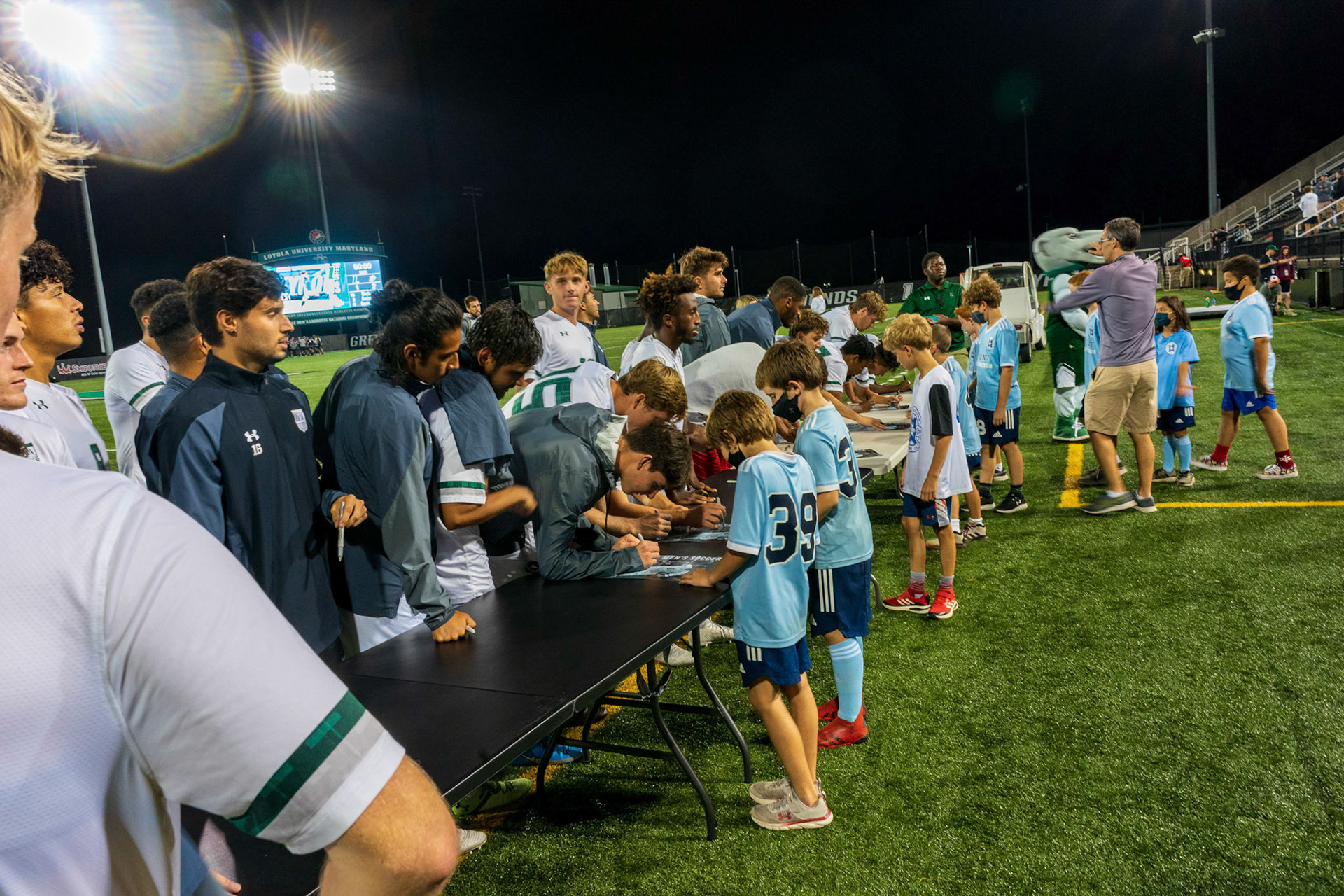 Members of the Mt. Washington Soccer Club (rec and travel) visited the Loyola Greyhounds for a game against Lafayette on Saturday, October 9, 2021.