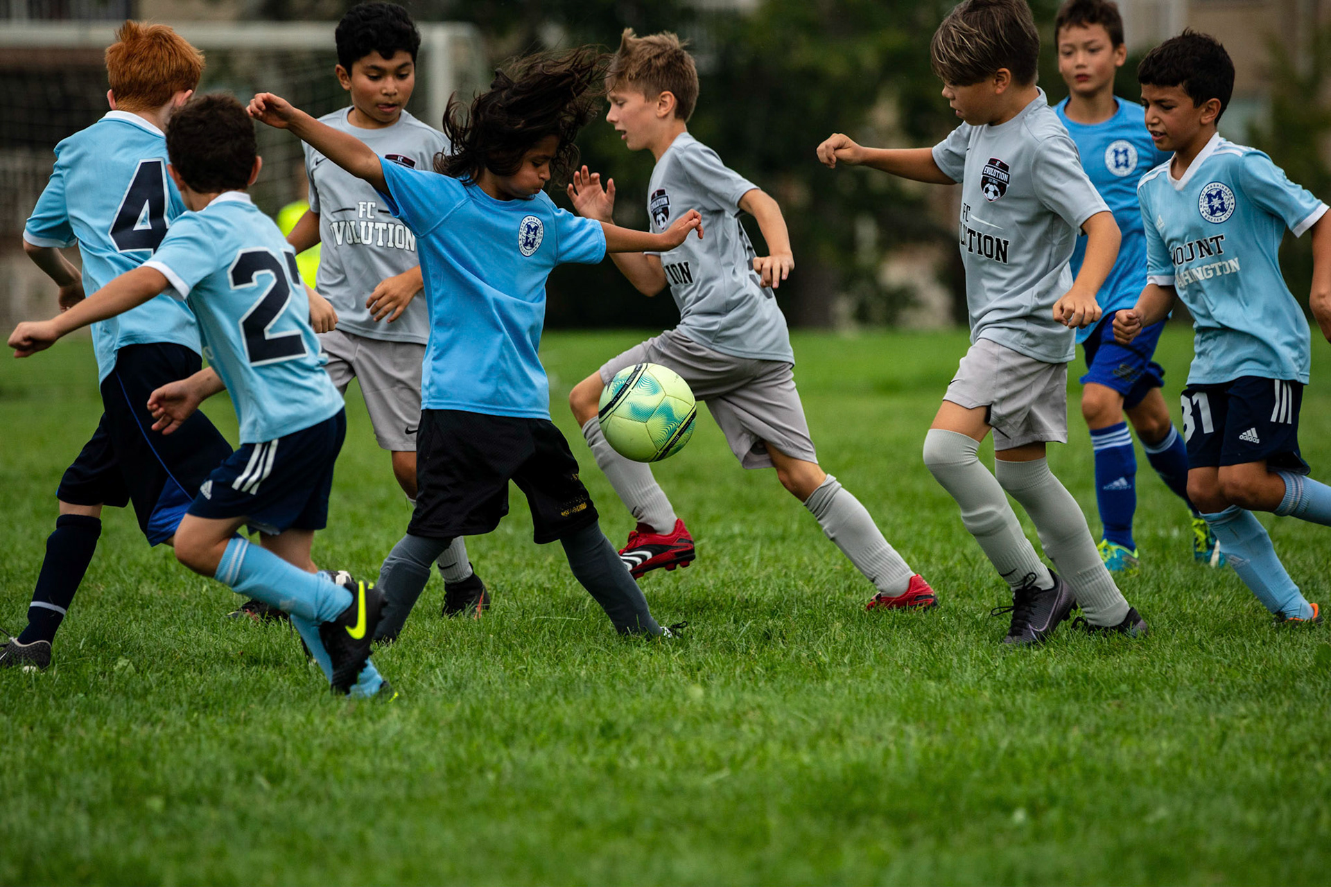 The Mt. Washington U10 Travel soccer team plays in the Labor Day Tournament.