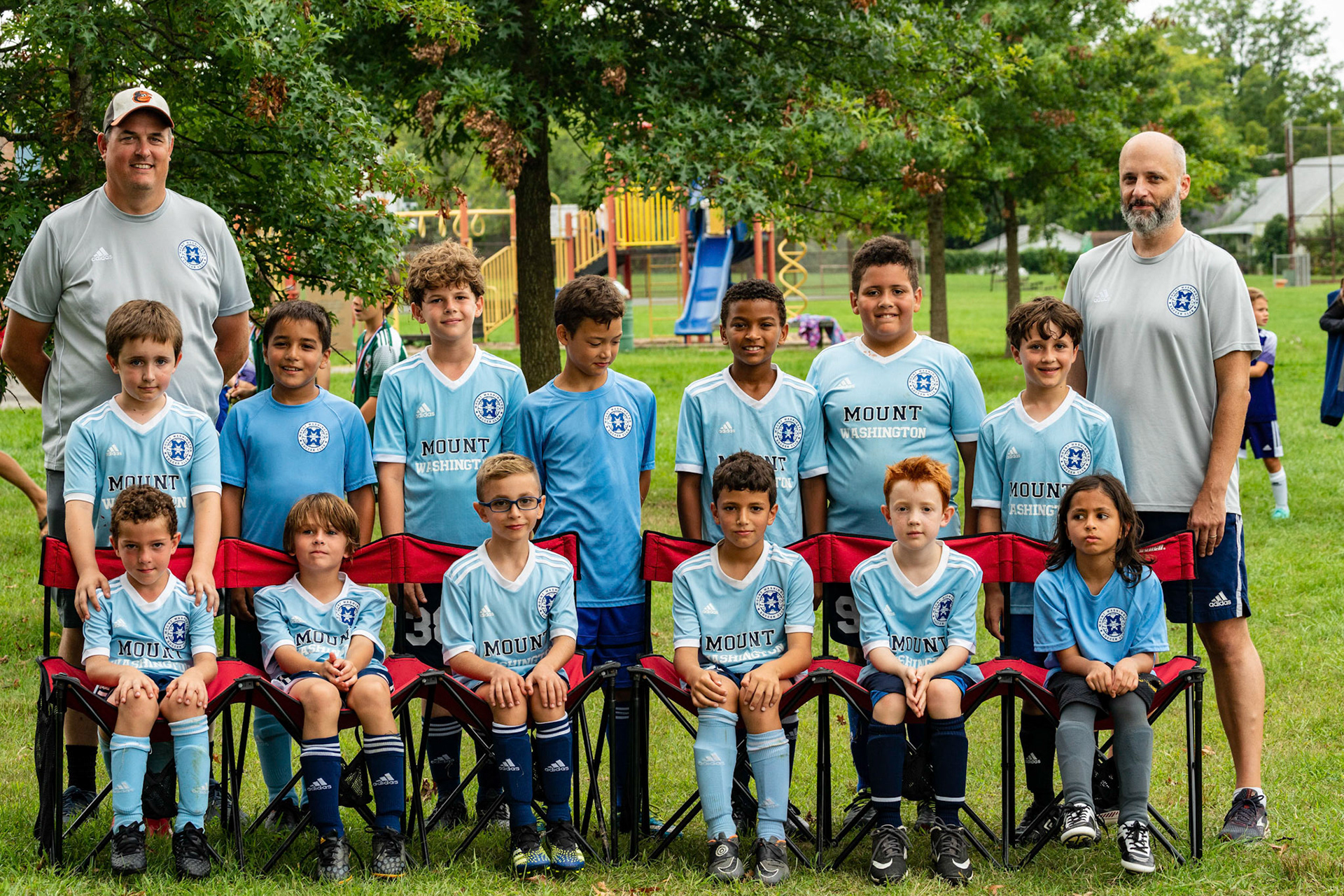 The Mt. Washington U10 Travel soccer team plays in the Labor Day Tournament.
