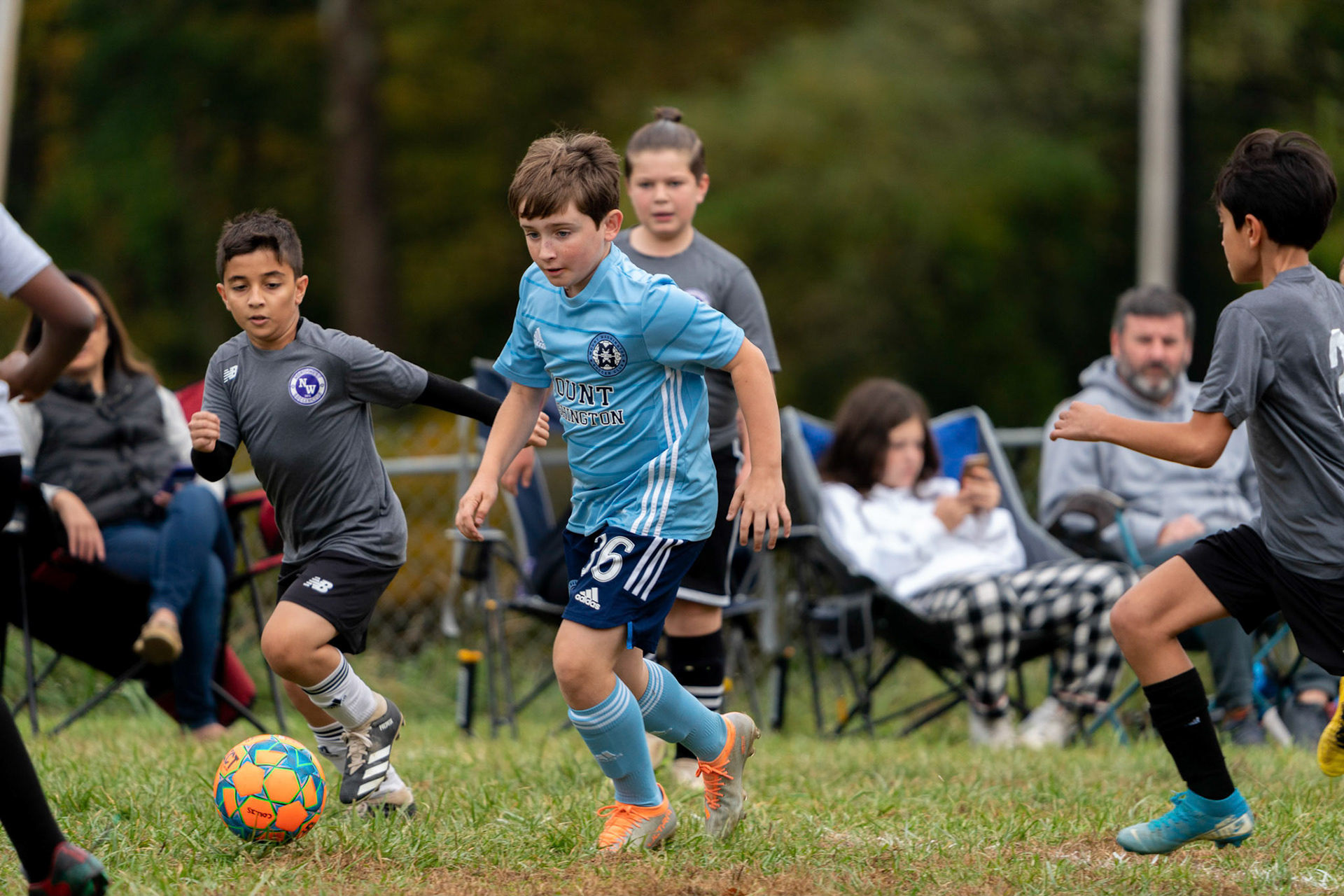 Graham shoots in the first half of Mt Washington's 3-1 home victory over Northwest SC on October 23, 2022.