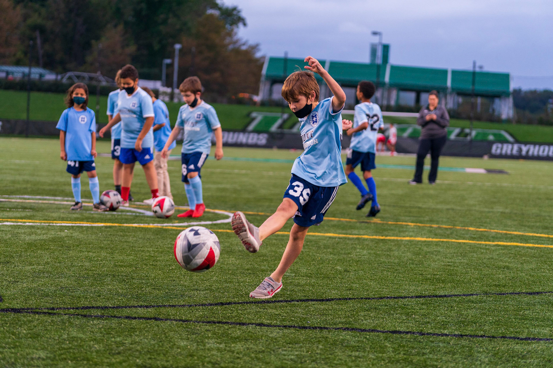 Members of the Mt. Washington Soccer Club (rec and travel) visited the Loyola Greyhounds for a game against Lafayette on Saturday, October 9, 2021.