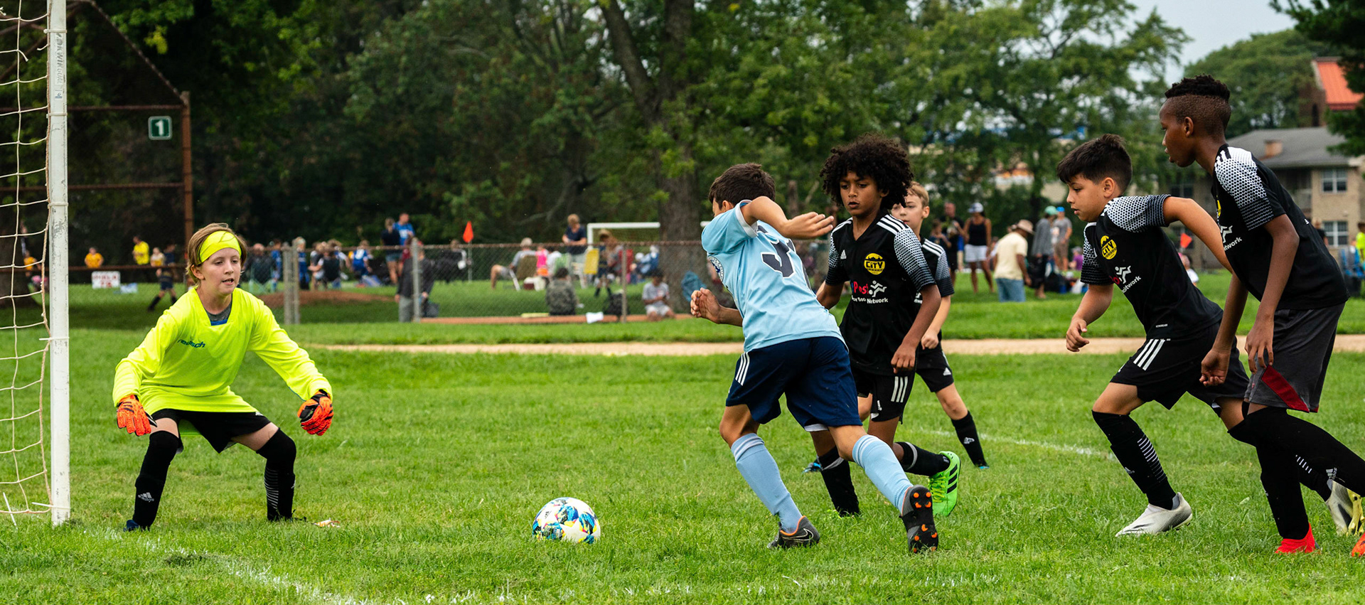 The Mt. Washington U10 Travel soccer team plays in the Labor Day Tournament.