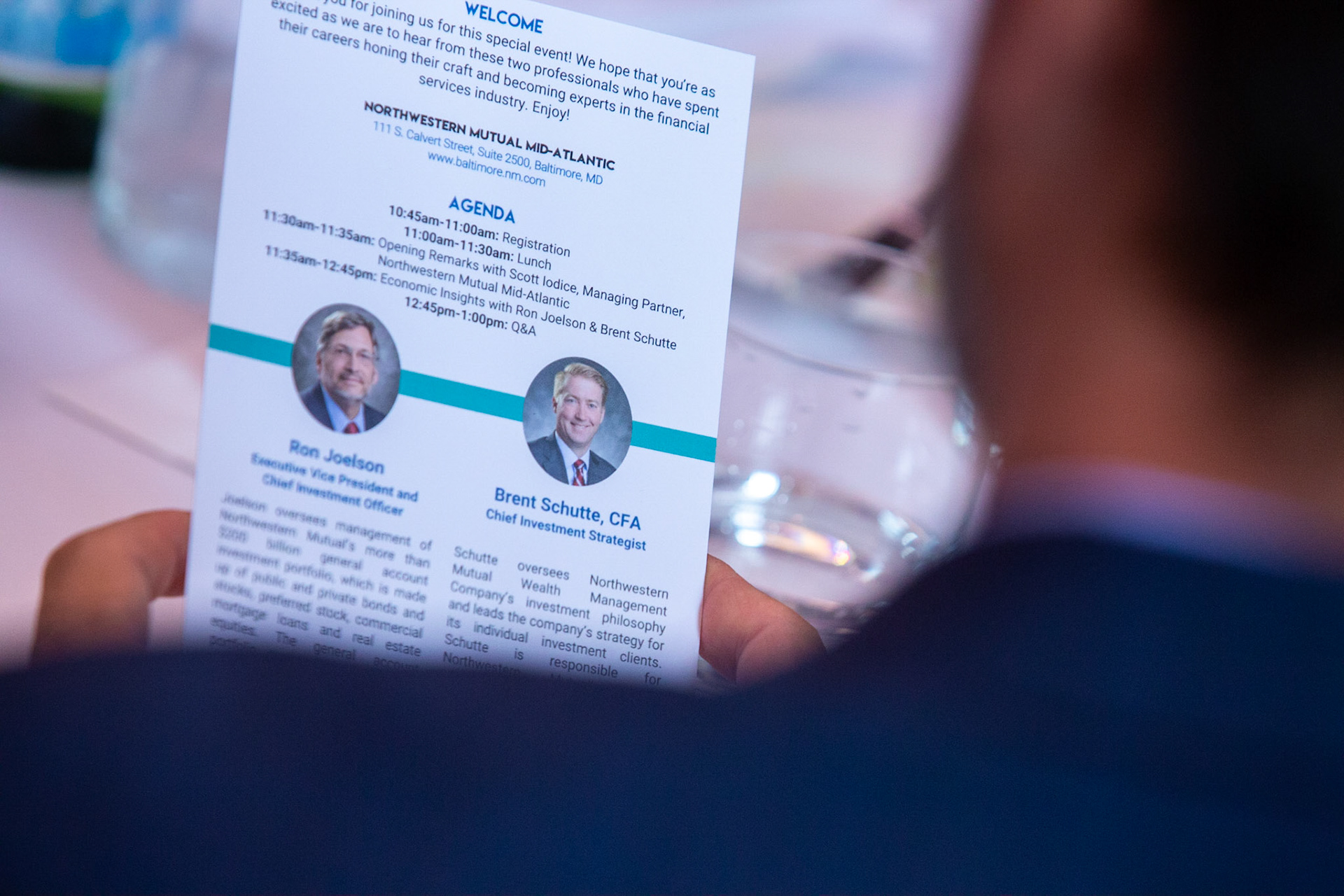 Northwestern Mutual lunchtime talk about the state of the economy on Tuesday, October 8, 2019.