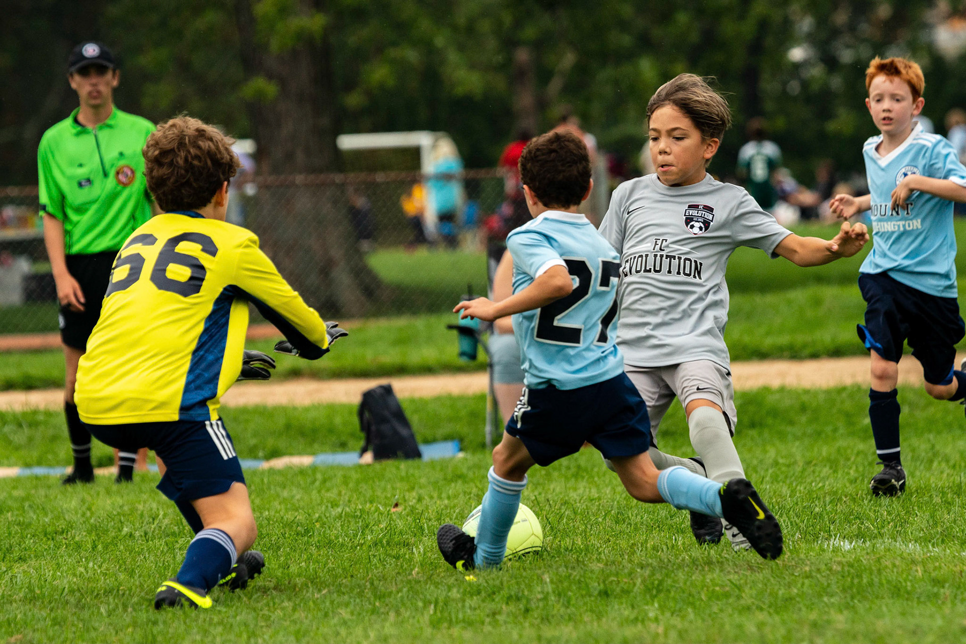 The Mt. Washington U10 Travel soccer team plays in the Labor Day Tournament.