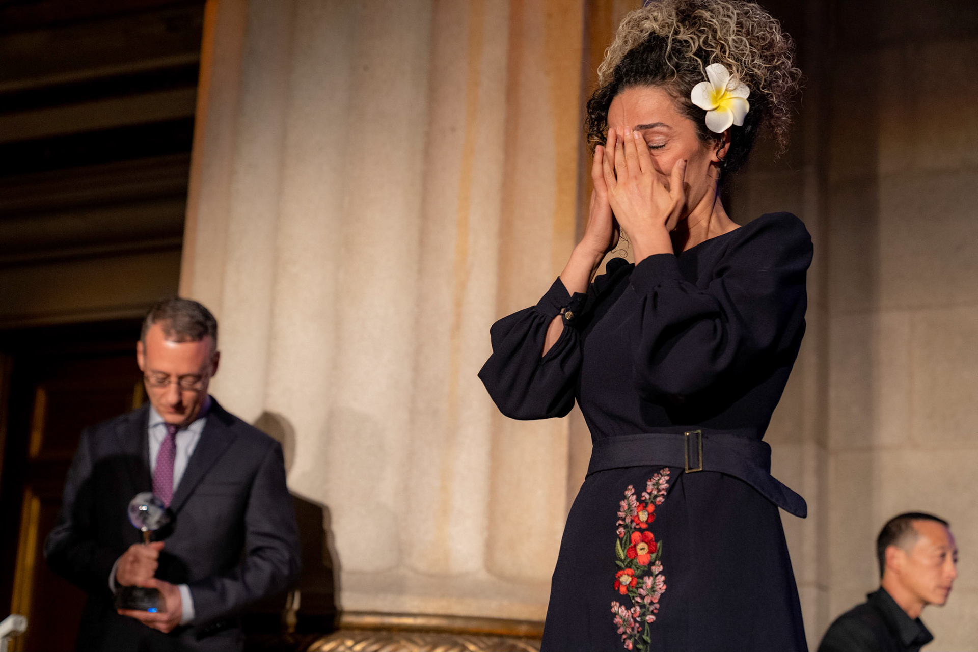America Abroad Media (AAM) presents their annual gala awards dinner at the Andrew Mellon Auditorium in Washington D.C. on Tuesday, November 5, 2019. Honorees included Egyptian actress Yousra, Iranian activist and journalist Masih Alinejad, and film director Peter Berg.