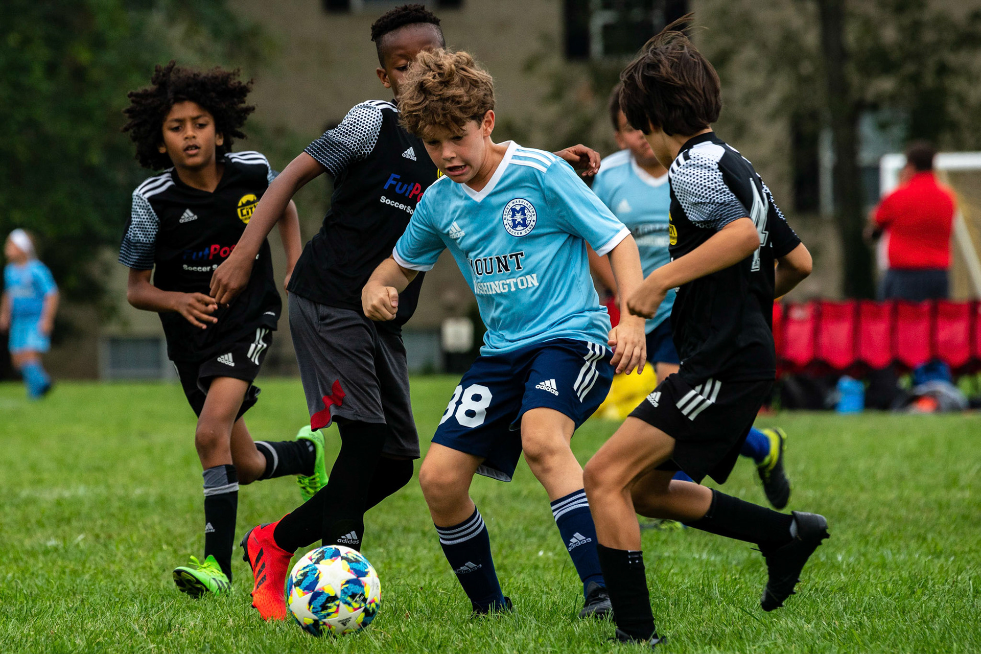 The Mt. Washington U10 Travel soccer team plays in the Labor Day Tournament.