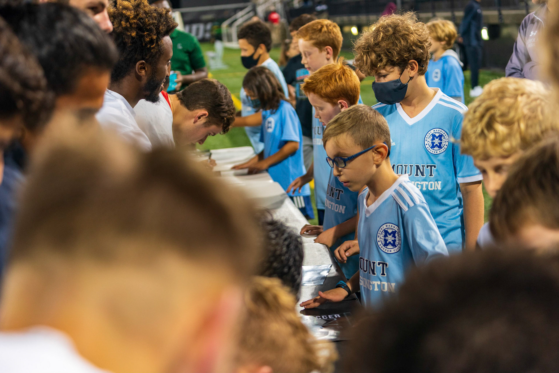 Members of the Mt. Washington Soccer Club (rec and travel) visited the Loyola Greyhounds for a game against Lafayette on Saturday, October 9, 2021.