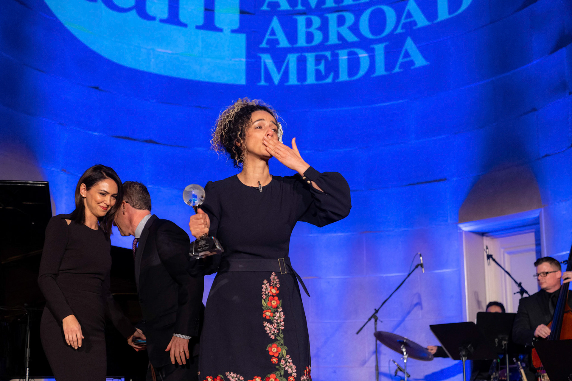 America Abroad Media (AAM) presents their annual gala awards dinner at the Andrew Mellon Auditorium in Washington D.C. on Tuesday, November 5, 2019. Honorees included Egyptian actress Yousra, Iranian activist and journalist Masih Alinejad, and film director Peter Berg.