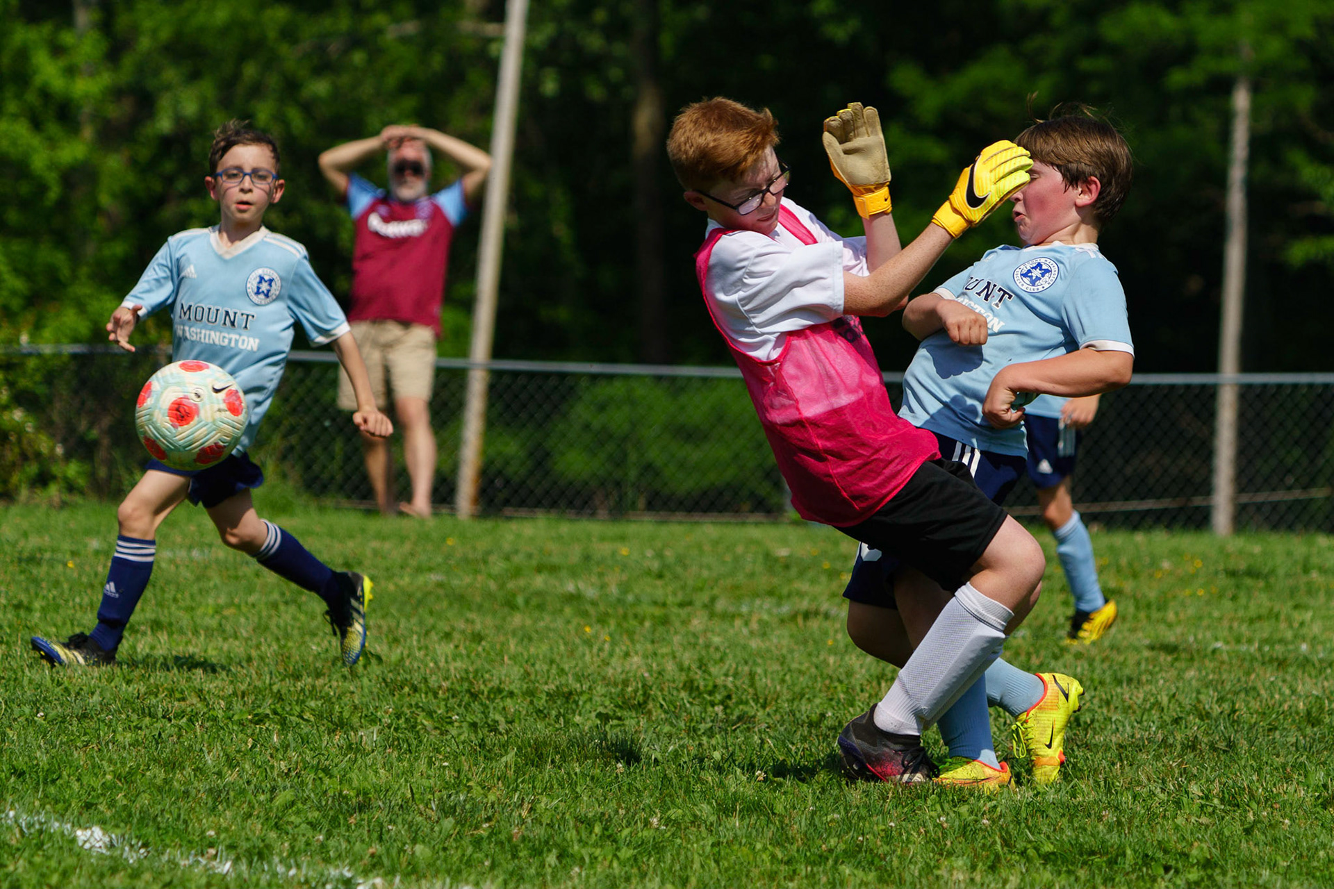 The Mt. Washington Soccer Club U11’s last soccer game of the spring season, a victory.