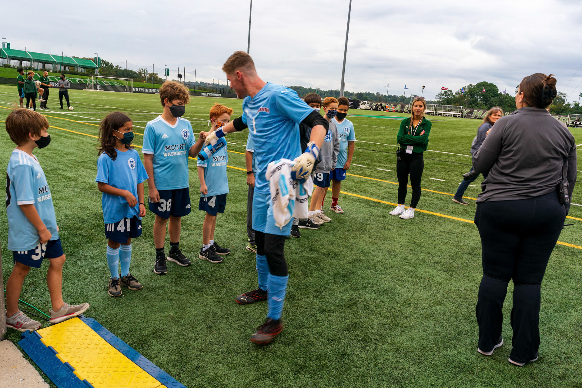 Members of the Mt. Washington Soccer Club (rec and travel) visited the Loyola Greyhounds for a game against Lafayette on Saturday, October 9, 2021.