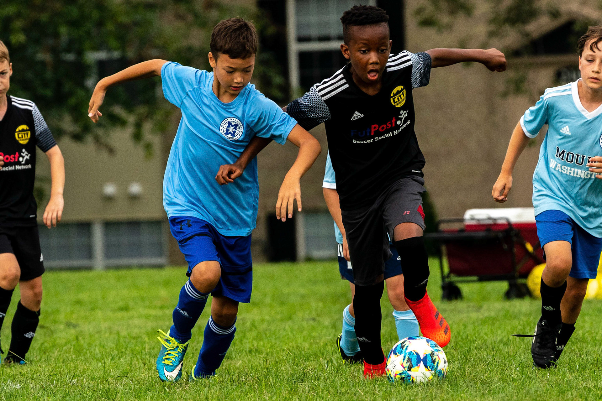 The Mt. Washington U10 Travel soccer team plays in the Labor Day Tournament.