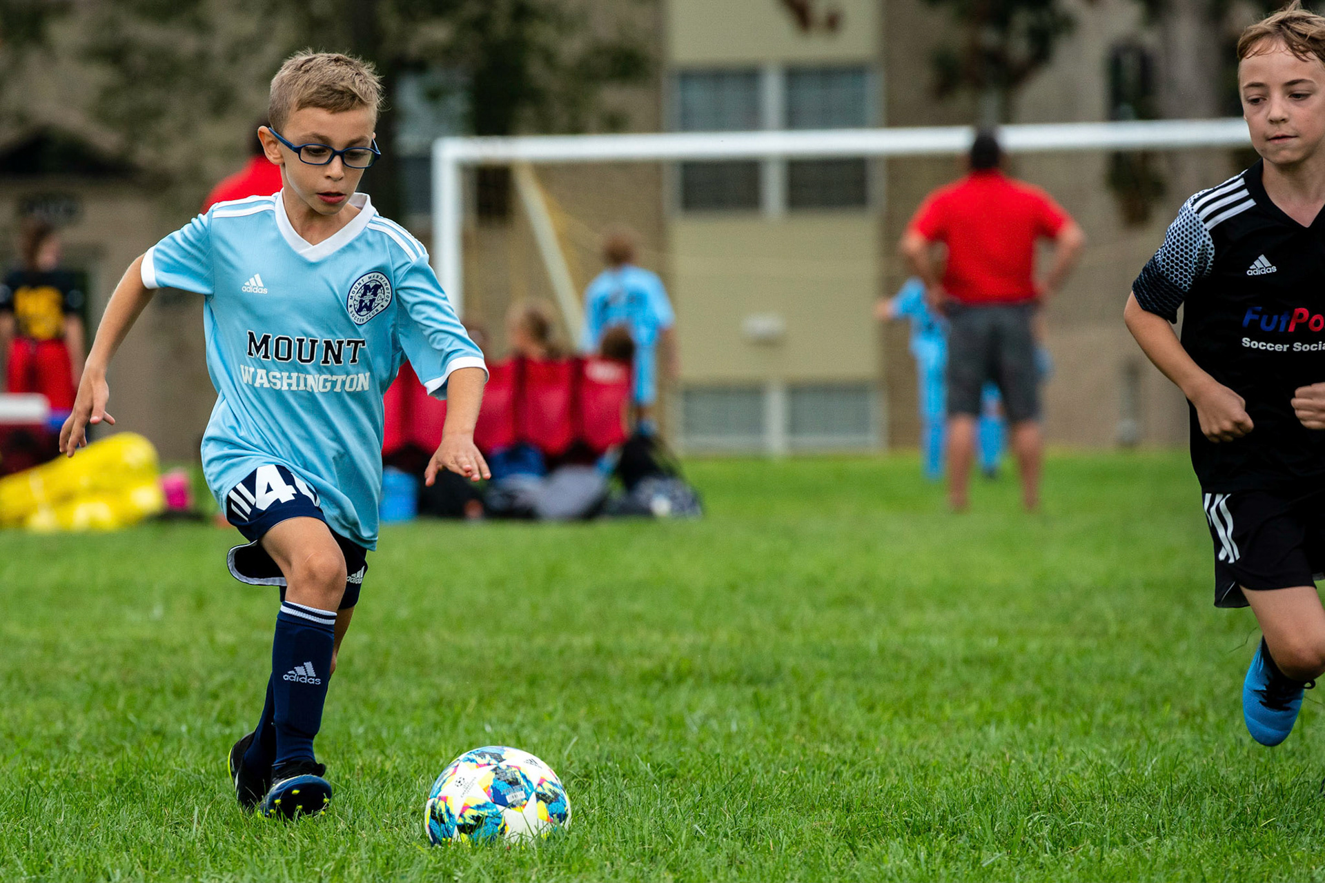 The Mt. Washington U10 Travel soccer team plays in the Labor Day Tournament.