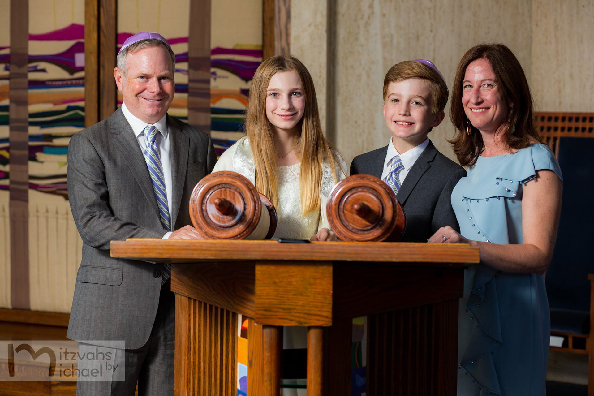 Sydney’s Bat Mitzvah portraits at Temple Rodef Shalom.