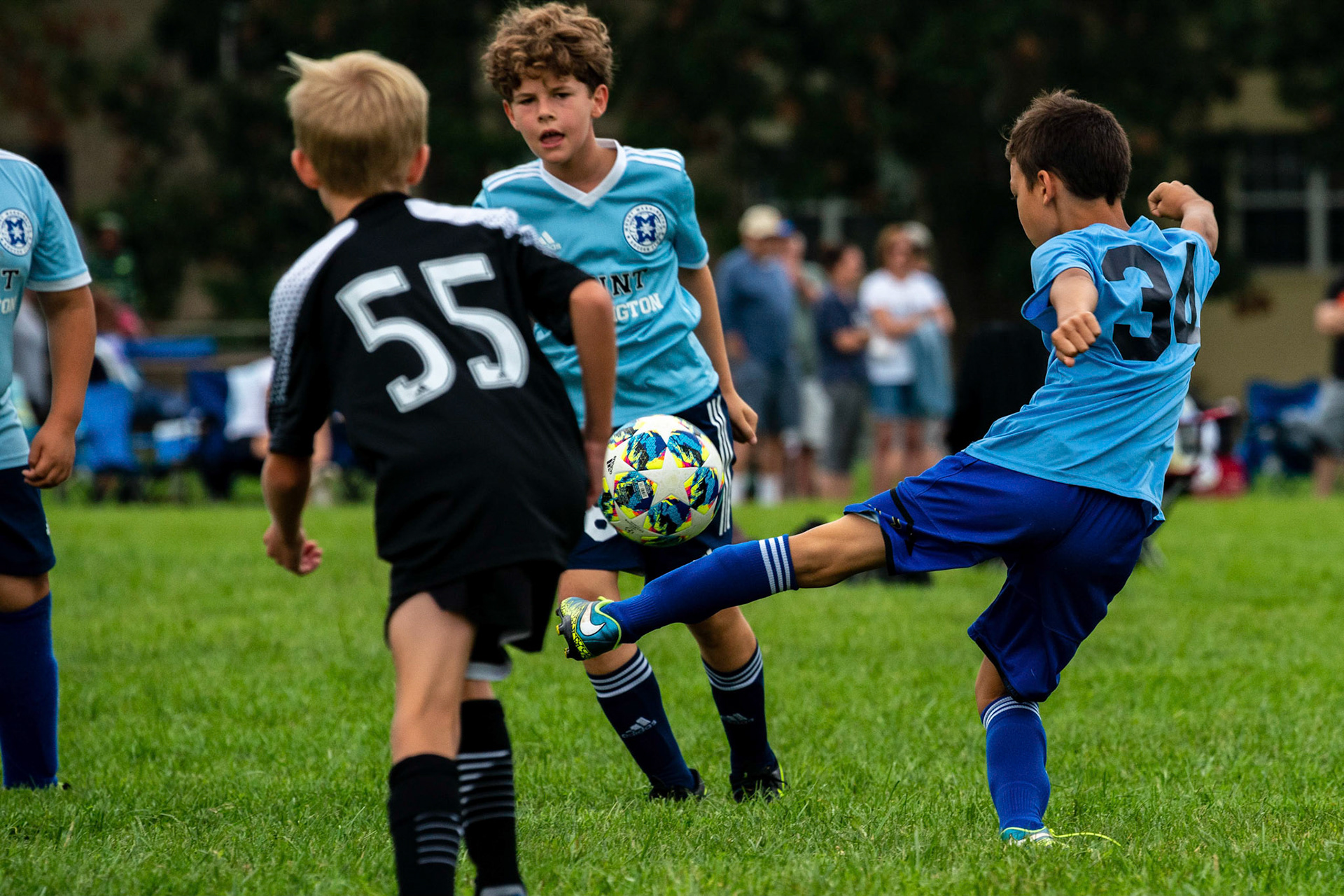 The Mt. Washington U10 Travel soccer team plays in the Labor Day Tournament.