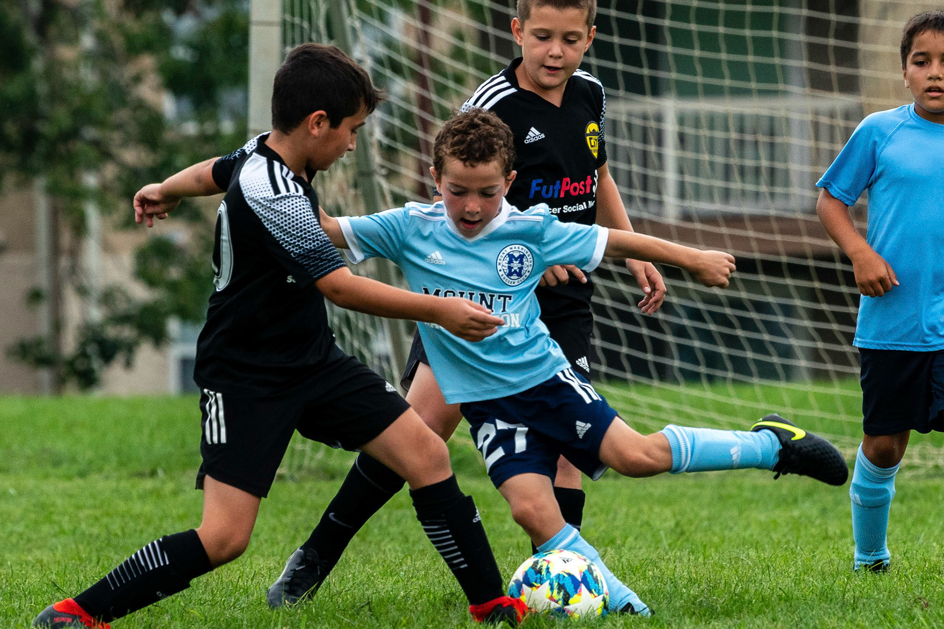 The Mt. Washington U10 Travel soccer team plays in the Labor Day Tournament.