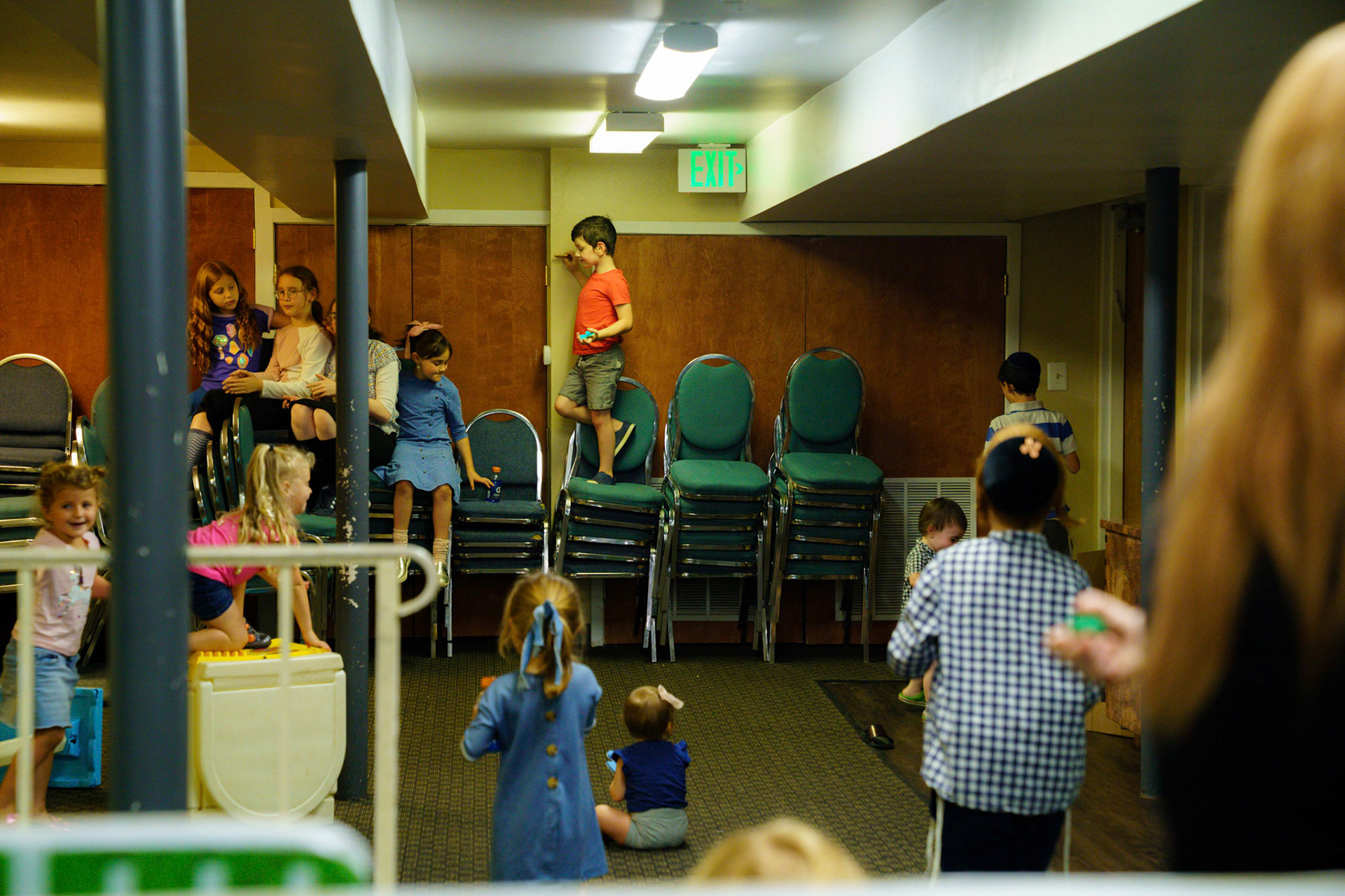 Daniel’s upsherin on the occasion of his third birthday at Rabbi Goldberger’s shul, Tiferes Yisroel.