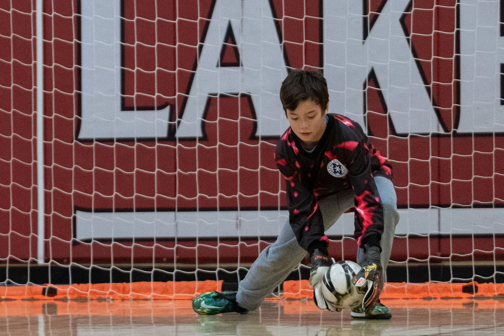 Luke easily saves a shot in the first half of the Mt. Washington Soccer 22/23 12-5 victory over  Towson United. Each player scored.