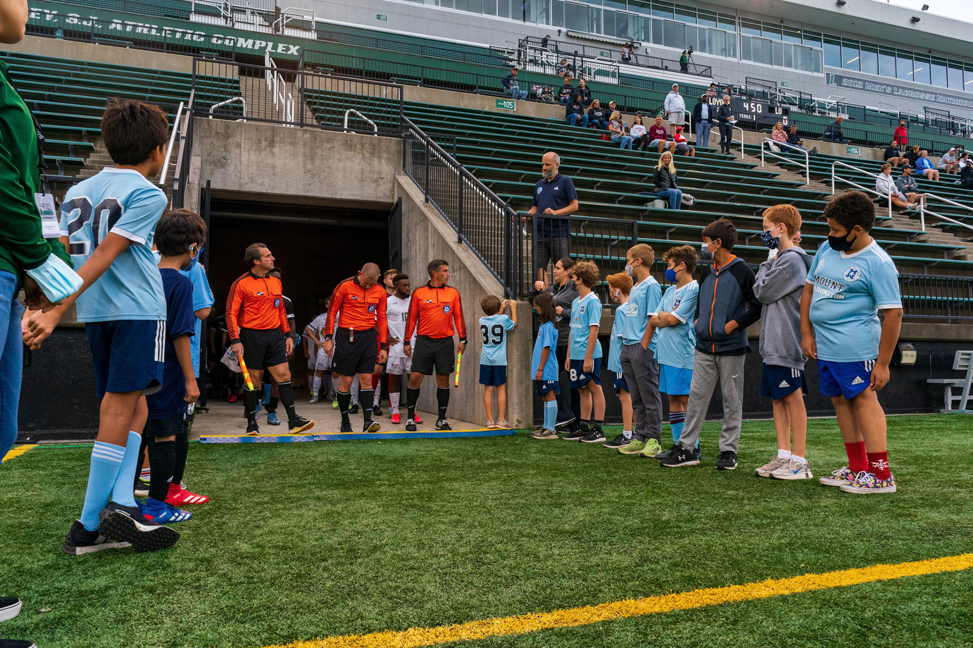 Members of the Mt. Washington Soccer Club (rec and travel) visited the Loyola Greyhounds for a game against Lafayette on Saturday, October 9, 2021.