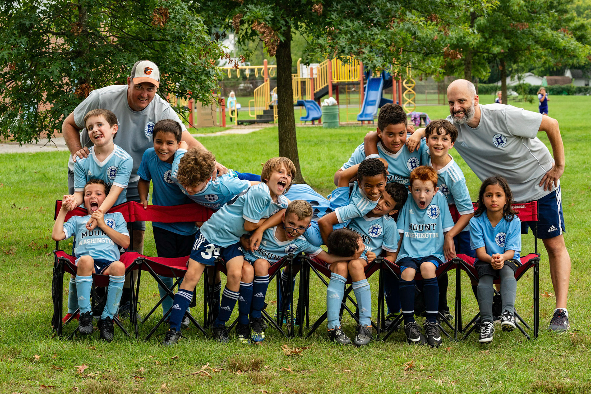 The Mt. Washington U10 Travel soccer team plays in the Labor Day Tournament.