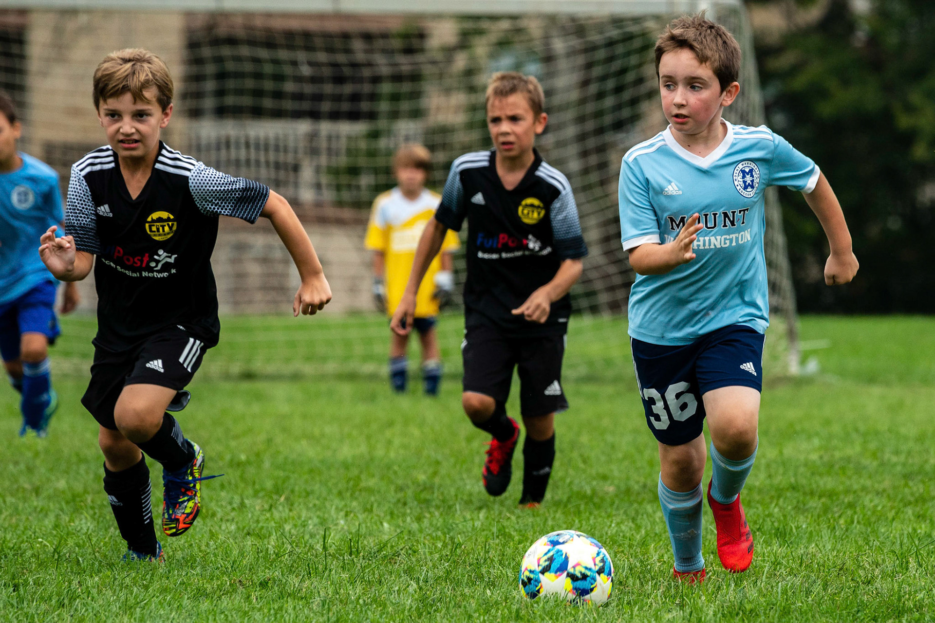 The Mt. Washington U10 Travel soccer team plays in the Labor Day Tournament.