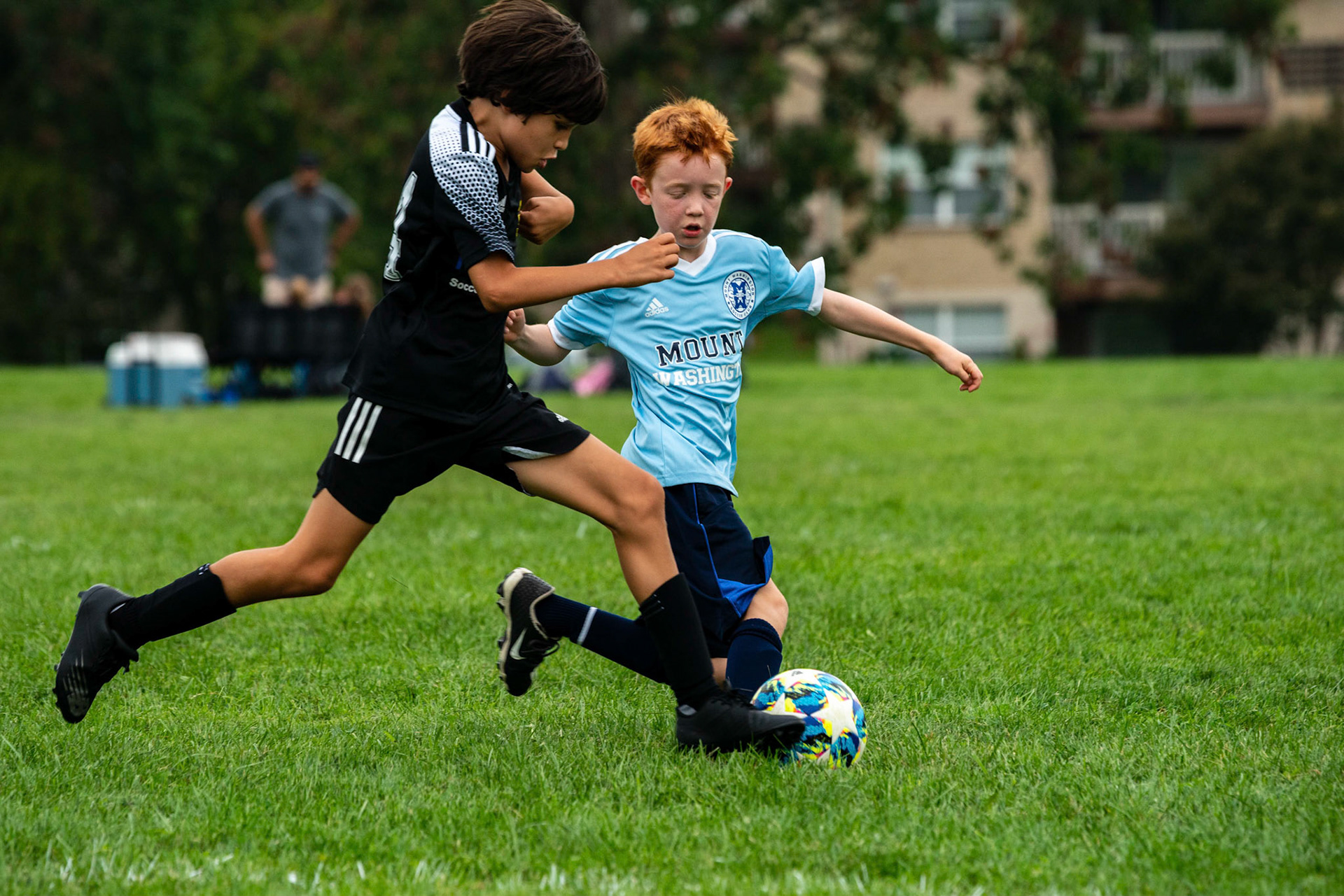 The Mt. Washington U10 Travel soccer team plays in the Labor Day Tournament.