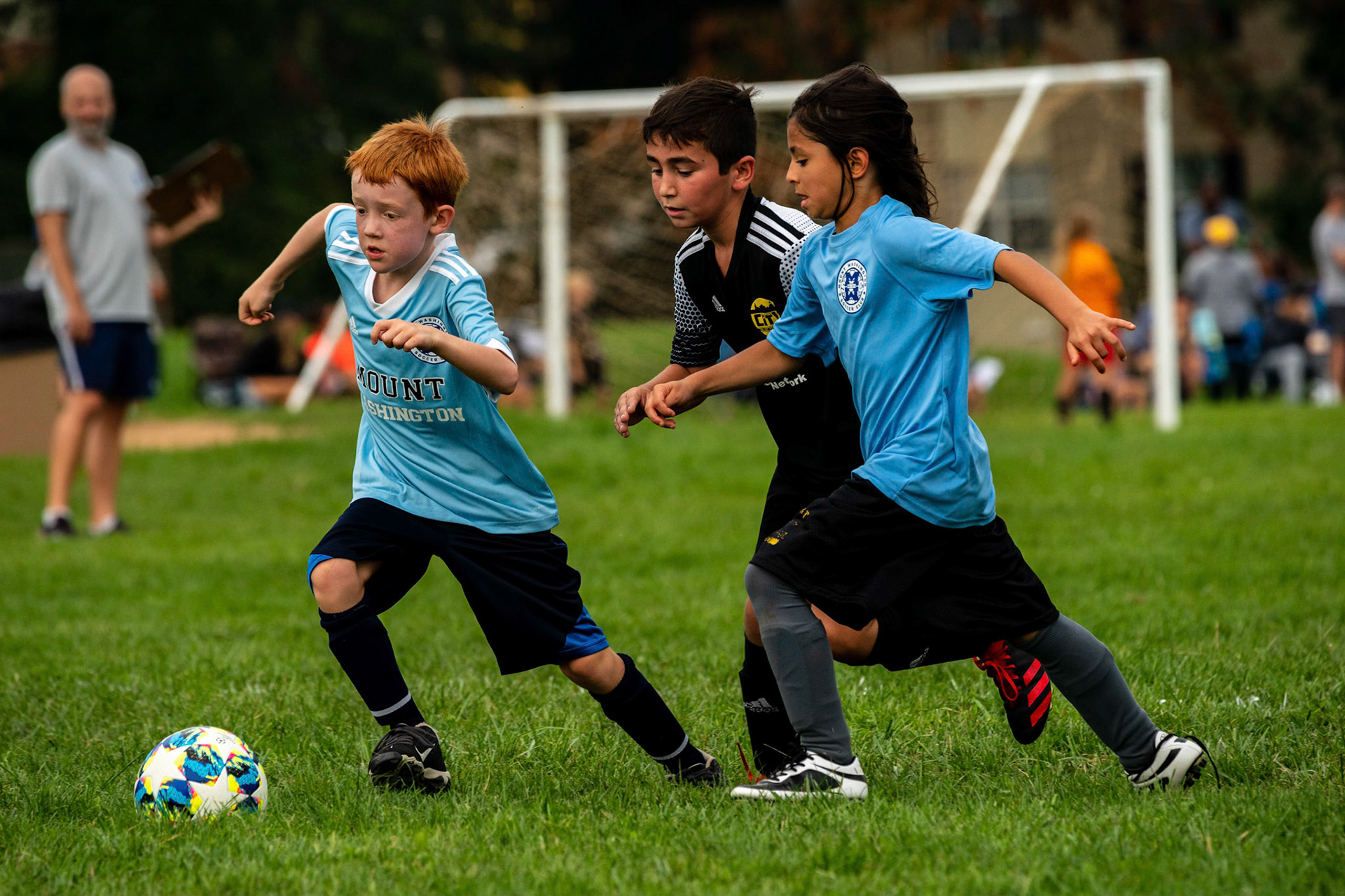 The Mt. Washington U10 Travel soccer team plays in the Labor Day Tournament.