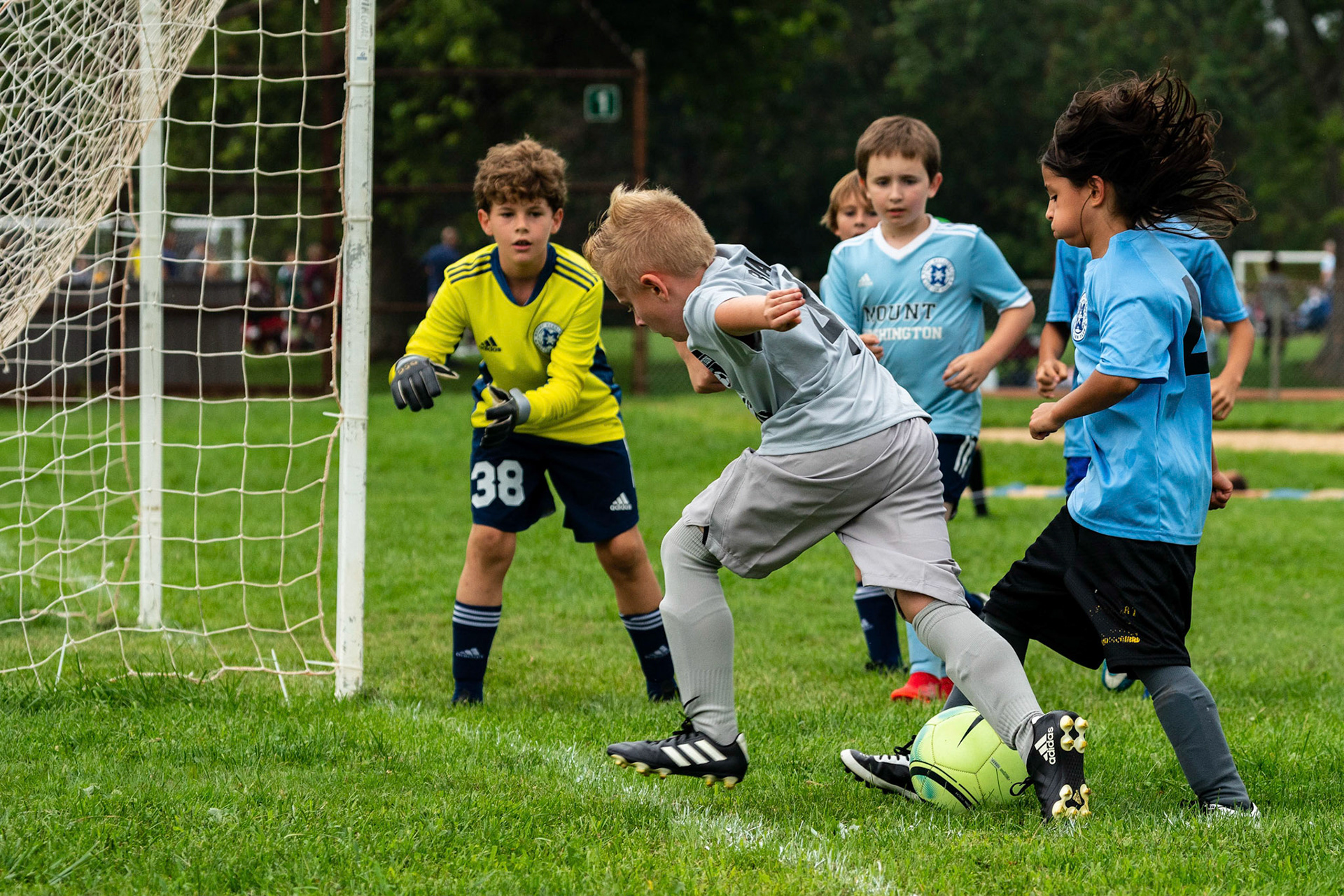 The Mt. Washington U10 Travel soccer team plays in the Labor Day Tournament.