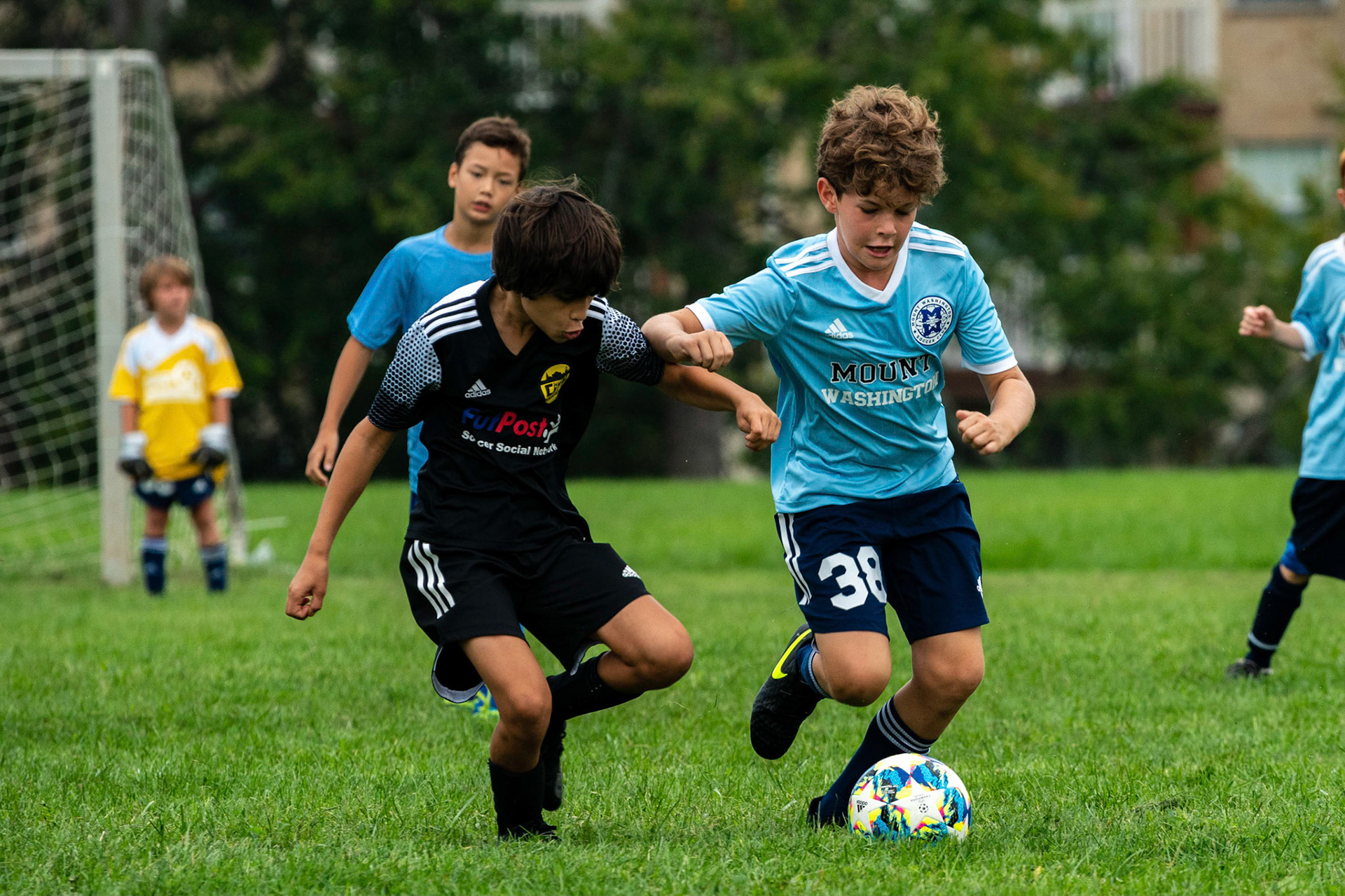 The Mt. Washington U10 Travel soccer team plays in the Labor Day Tournament.