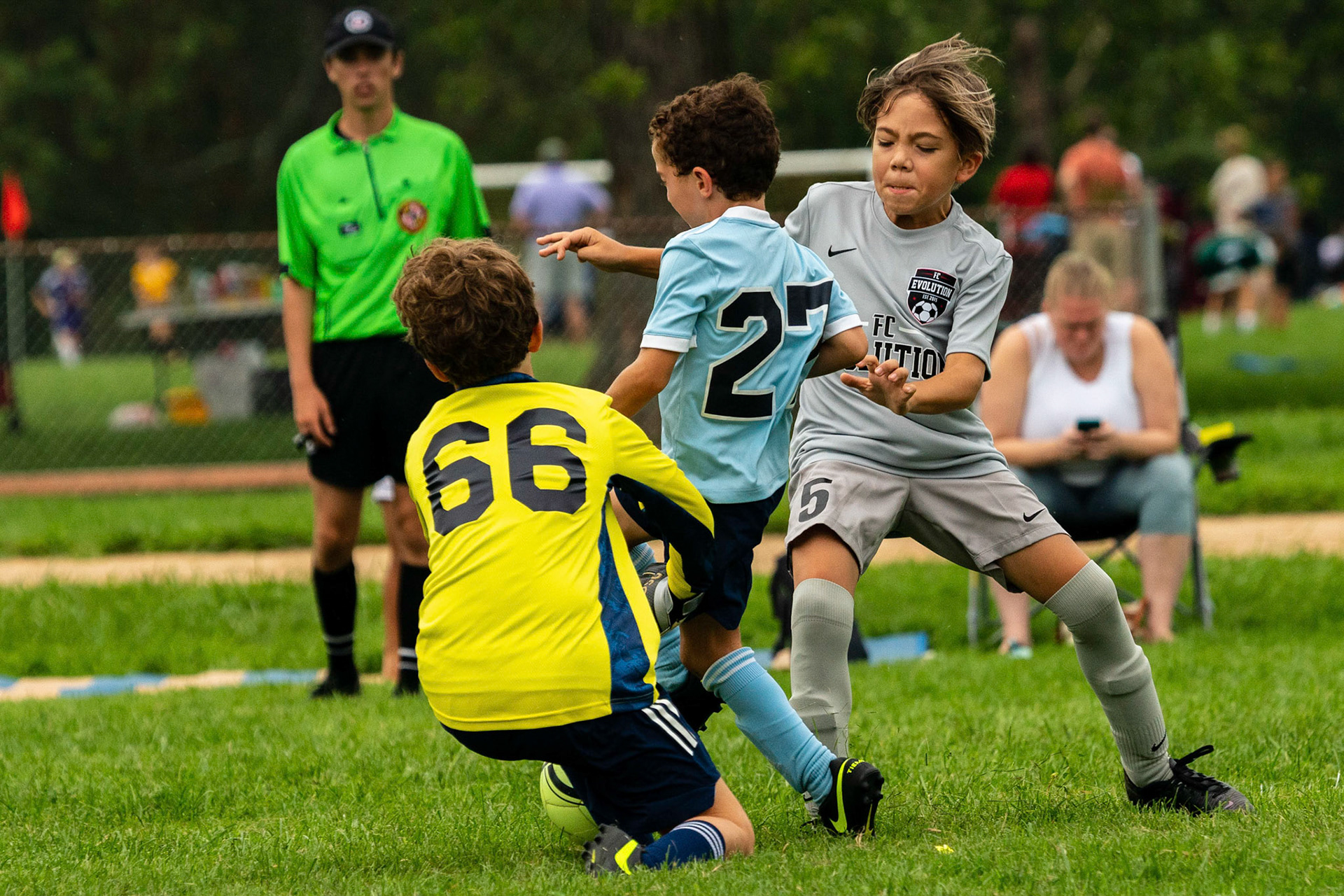 The Mt. Washington U10 Travel soccer team plays in the Labor Day Tournament.