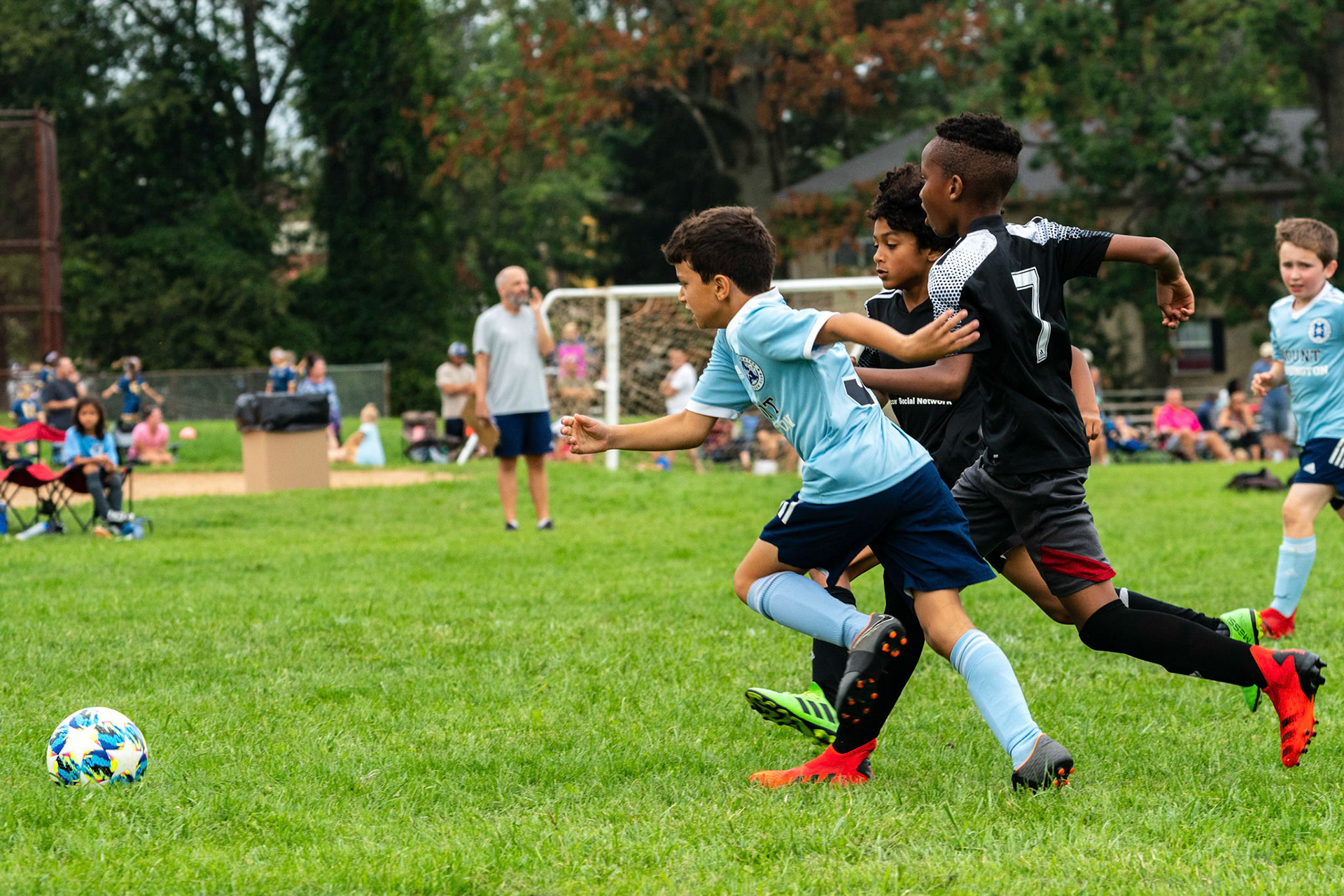 The Mt. Washington U10 Travel soccer team plays in the Labor Day Tournament.