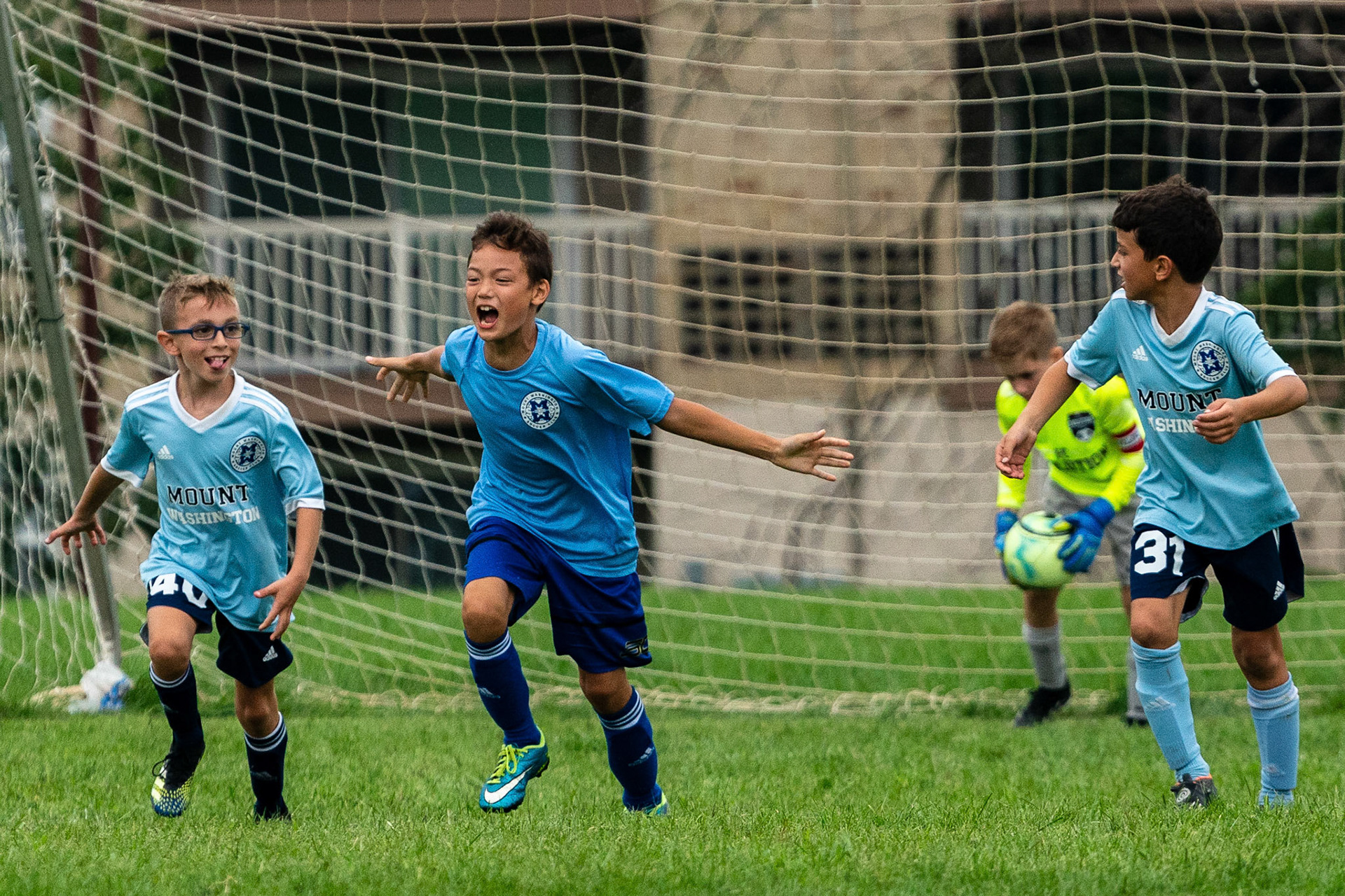 The Mt. Washington U10 Travel soccer team plays in the Labor Day Tournament.