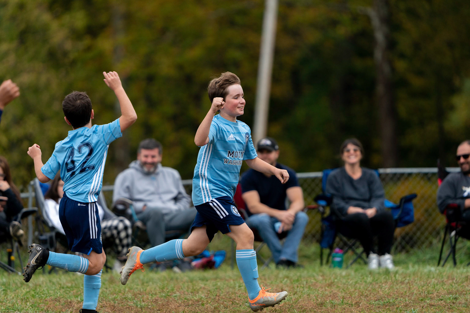 Graham scores in the first half of Mt Washington's 3-1 home victory over Northwest SC on October 23, 2022.