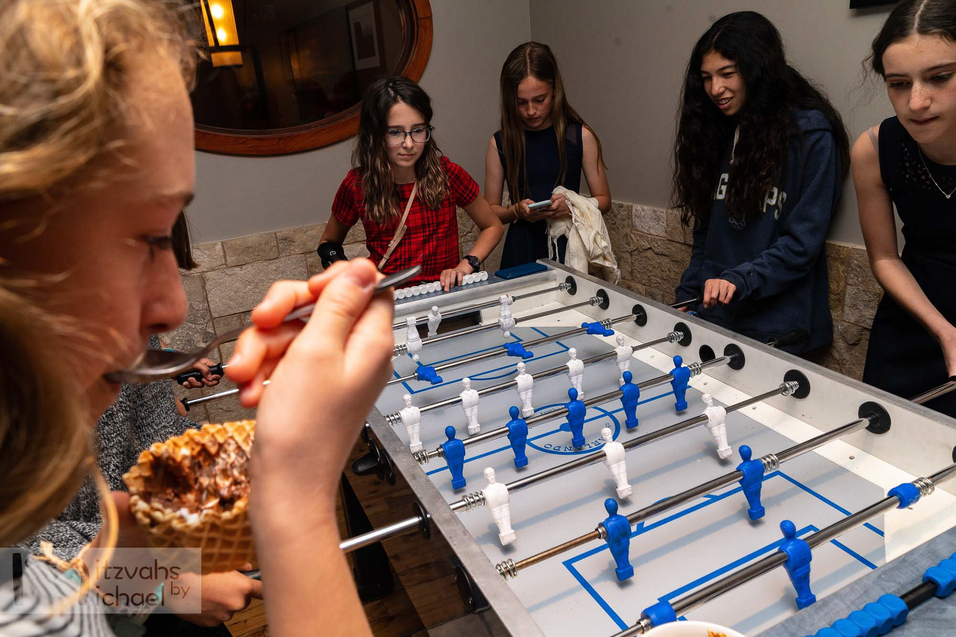 Ben’s Temple Micah Bar Mitzvah kid’s party at Pinstripes in Georgetown and family dinner at Sfoglina in Van Ness.