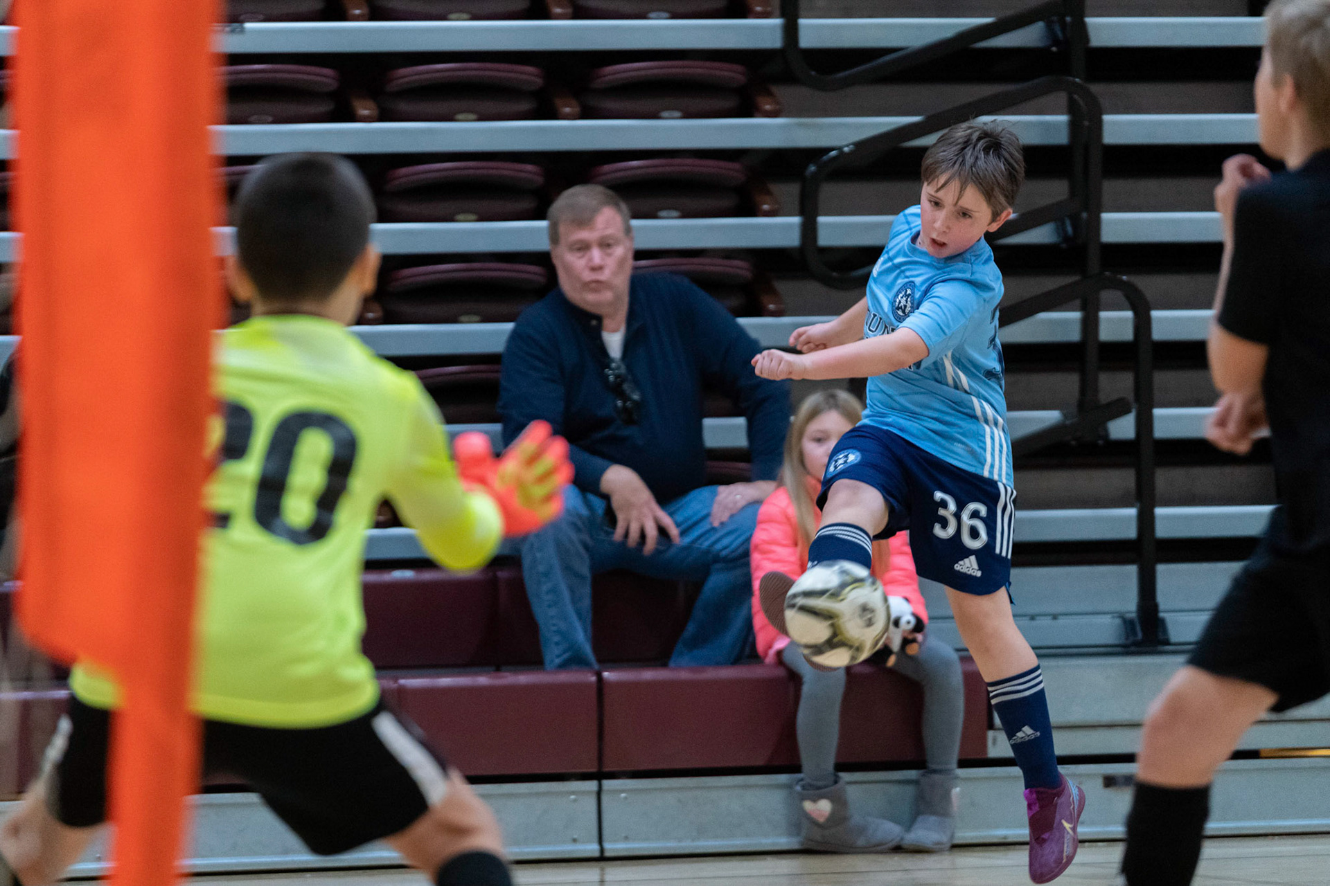 Graham  starts the onslaught in Mt. Washington Soccer 22/23;s 12-5 victory over  Towson United. Each player scored.