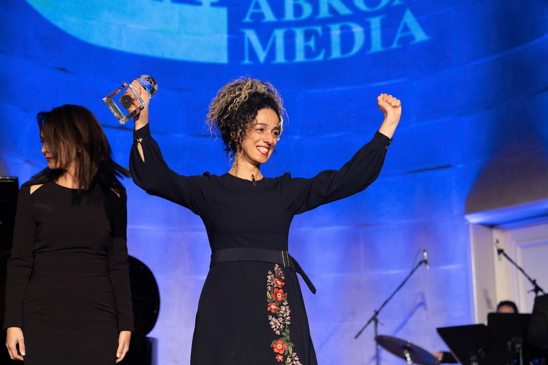 America Abroad Media (AAM) presents their annual gala awards dinner at the Andrew Mellon Auditorium in Washington D.C. on Tuesday, November 5, 2019. Honorees included Egyptian actress Yousra, Iranian activist and journalist Masih Alinejad, and film director Peter Berg.