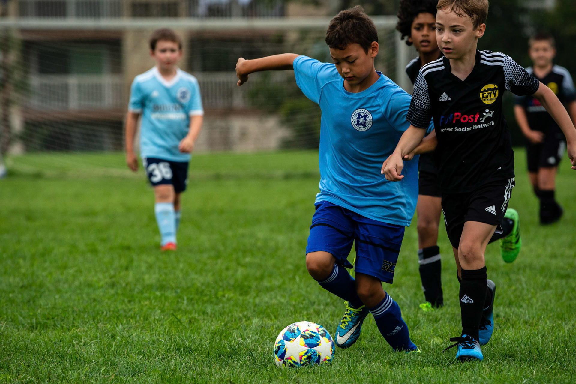 The Mt. Washington U10 Travel soccer team plays in the Labor Day Tournament.