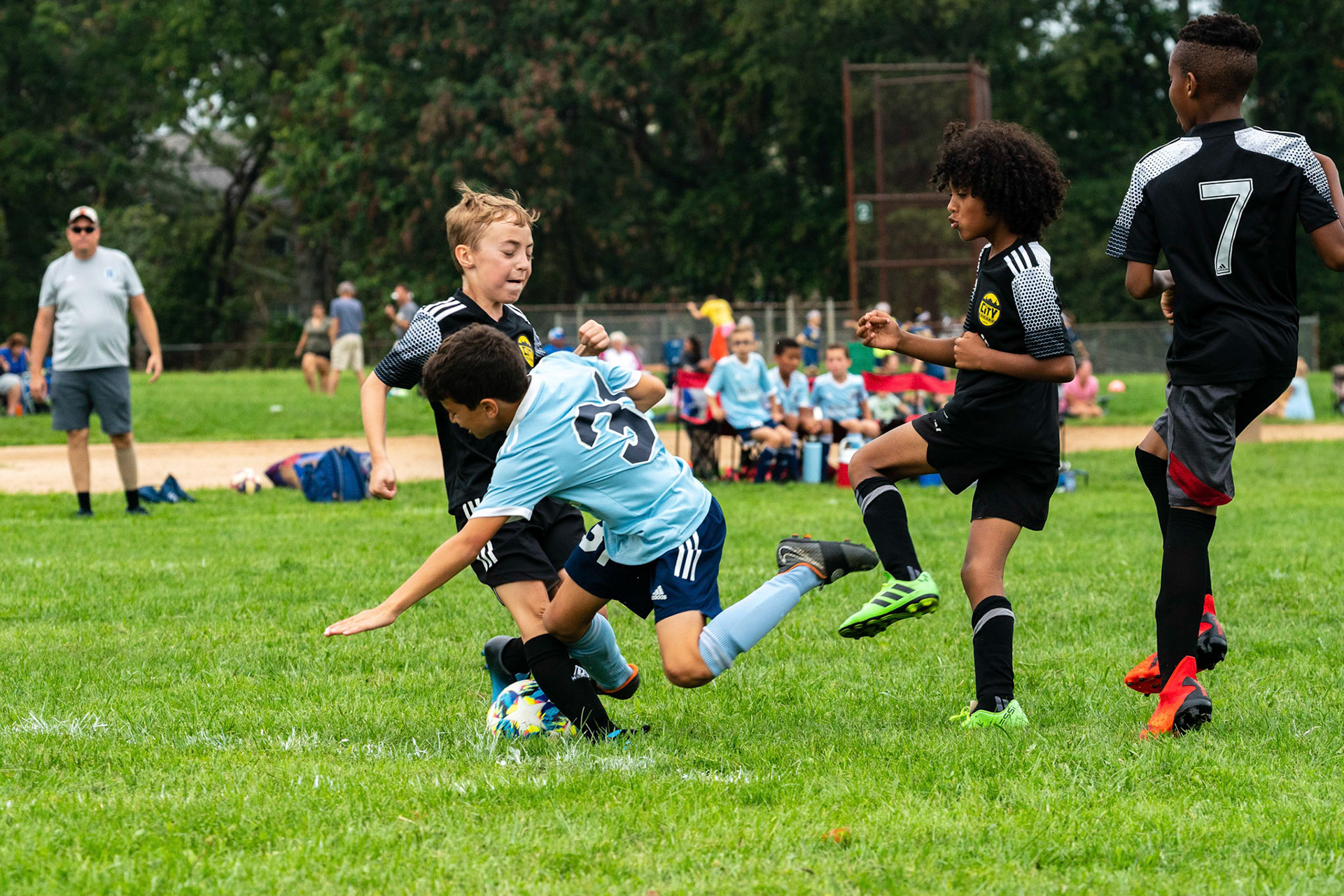 The Mt. Washington U10 Travel soccer team plays in the Labor Day Tournament.