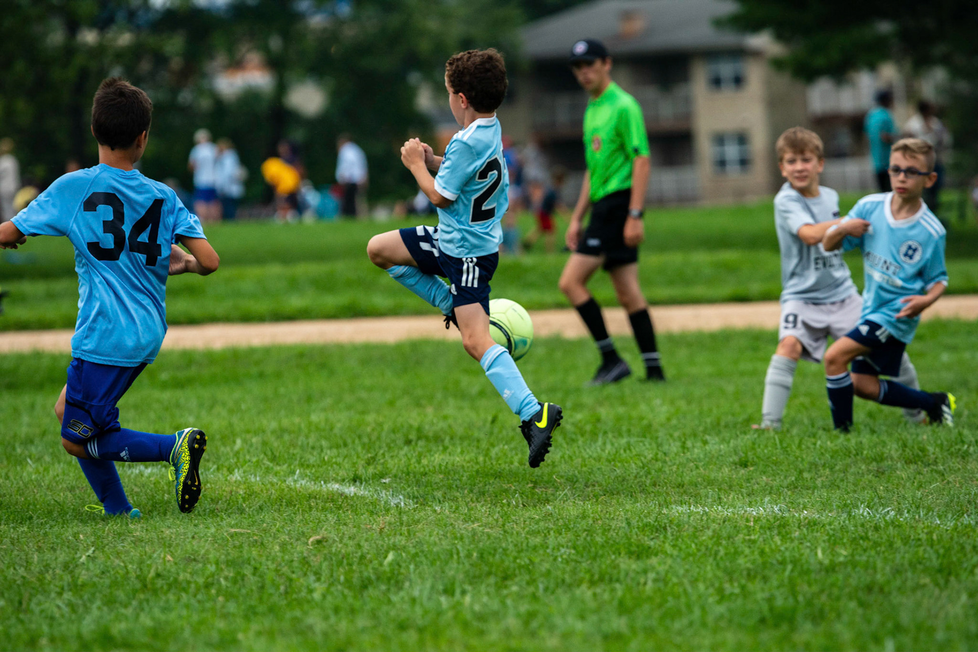 The Mt. Washington U10 Travel soccer team plays in the Labor Day Tournament.