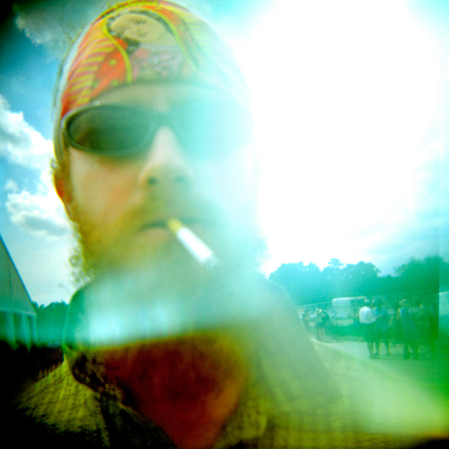 Christopher Reynolds, of Baltimore, MD, enjoys Jazz Fest 2004 in New Orleans, LA.