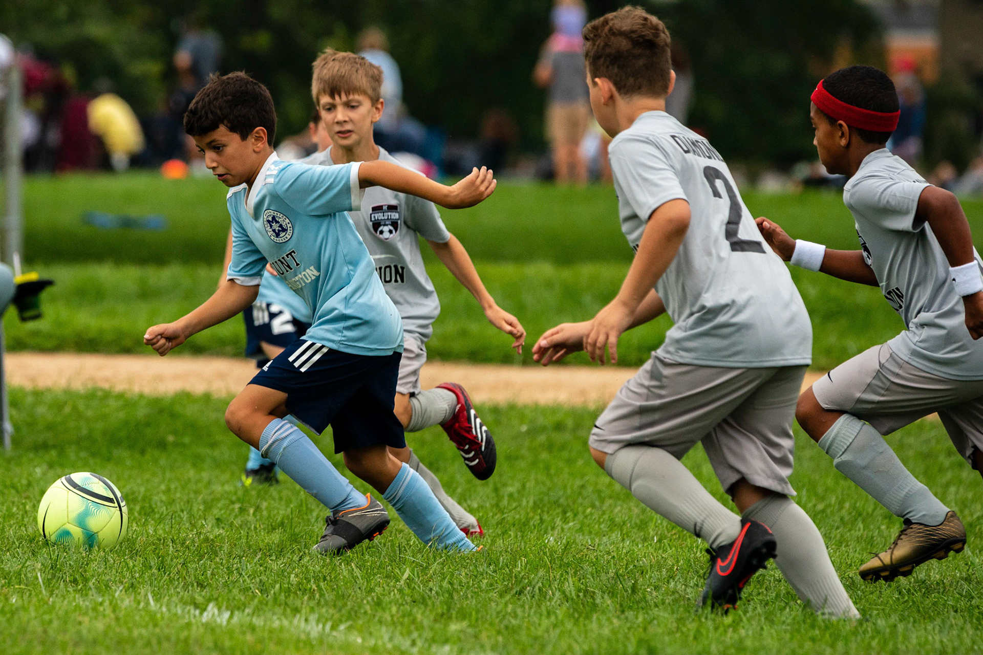 The Mt. Washington U10 Travel soccer team plays in the Labor Day Tournament.