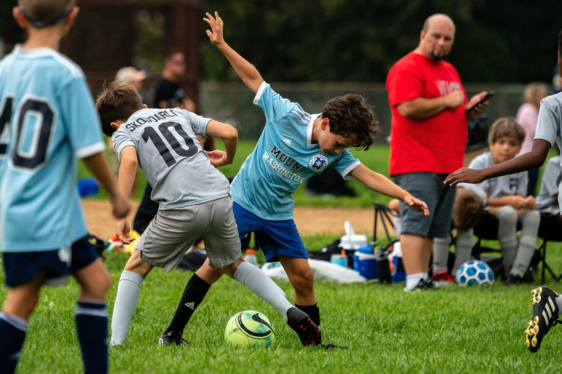 The Mt. Washington U10 Travel soccer team plays in the Labor Day Tournament.