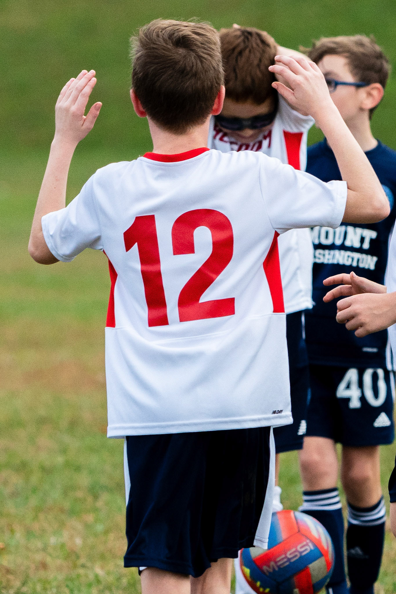 Graham’s corner kick bounces off of the post towards the spot where a Freedom defender handles the ball earning a penalty kick in the first half as Mt. Washington defeats Freedom SC 2-1 in their final game of fall 2022.
